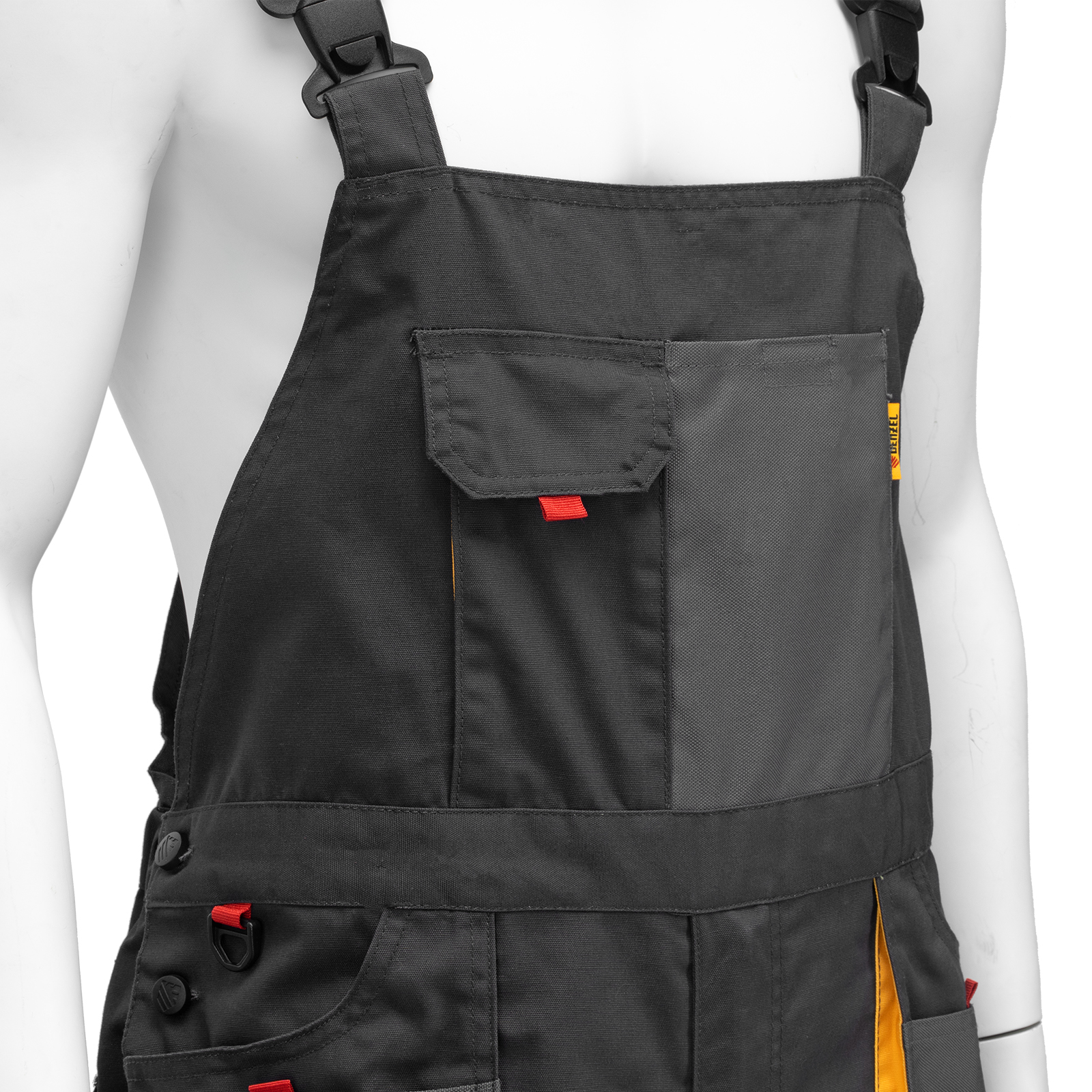 Полукомбинезон профессиональный рабочий, 65% полиэстер 35% хлопок, XXL Denzel