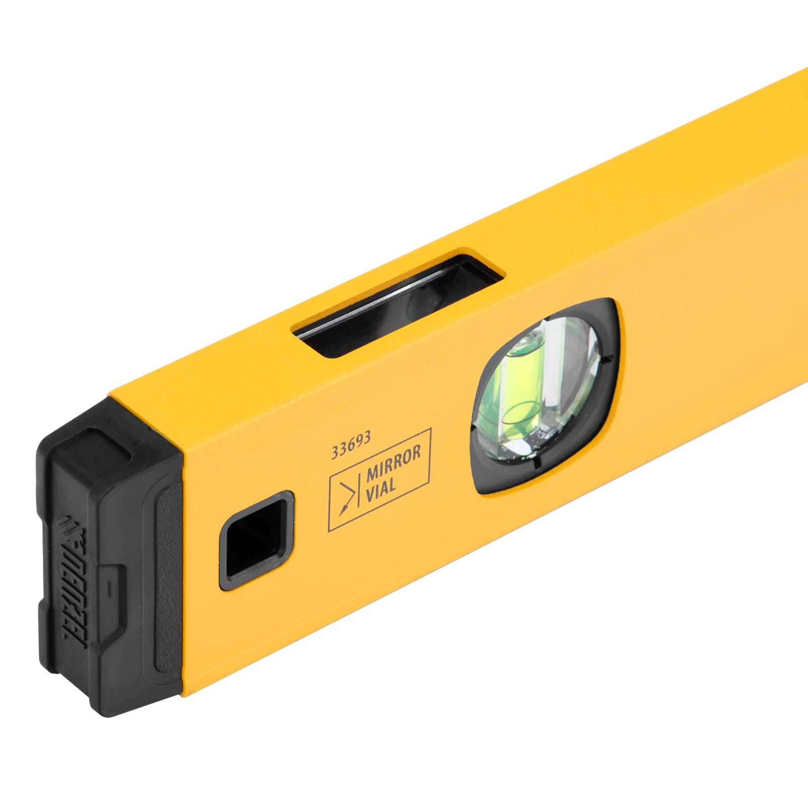 Уровень алюминиевый, магнит, фрезерованный, 3 глазка (1 зеркал.) 0,5 мм/м, 1000 мм Denzel