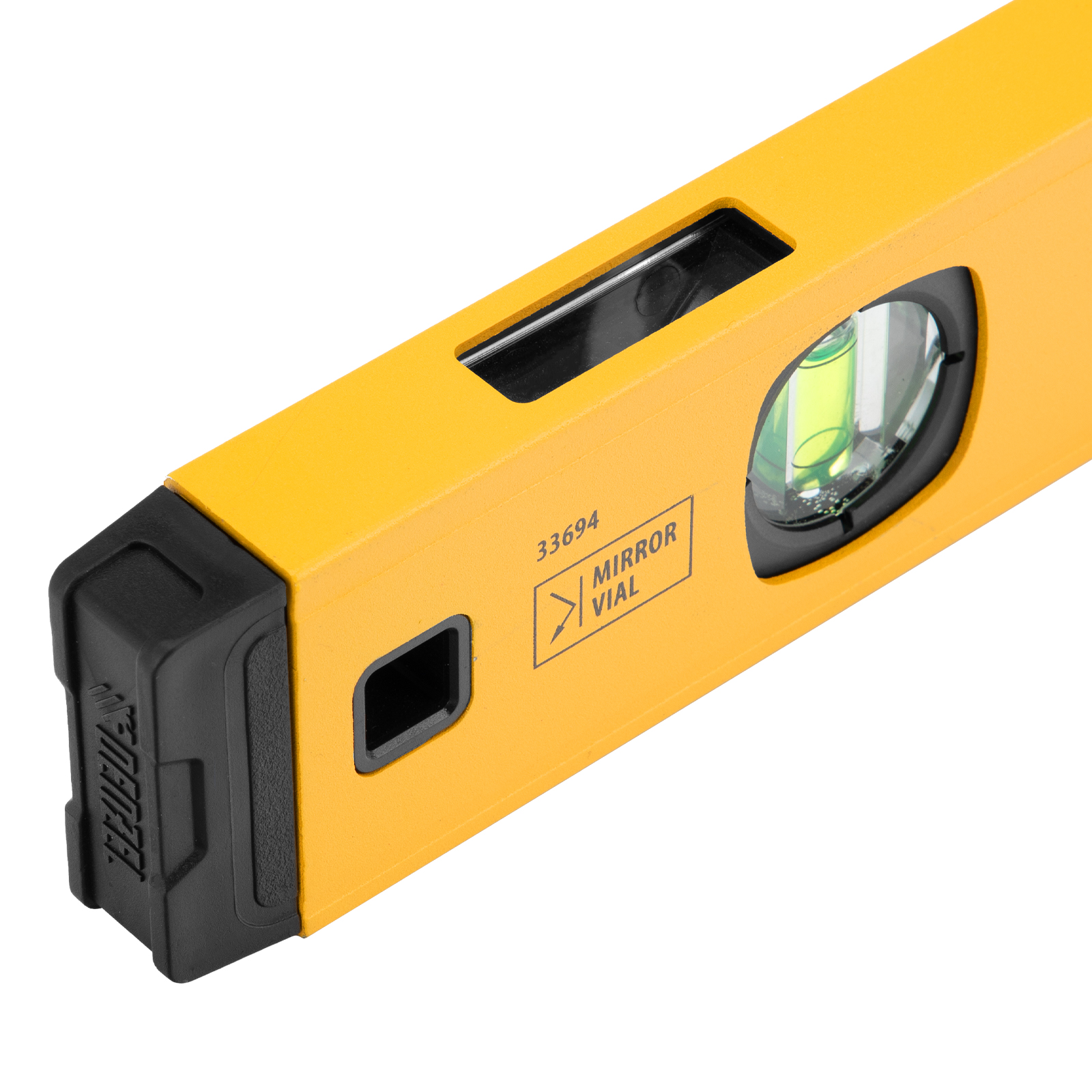 Уровень алюминиевый, магнит, фрезерованный, 3 глазка (1 зеркал.) 0,5 мм/м, 1200 мм Denzel