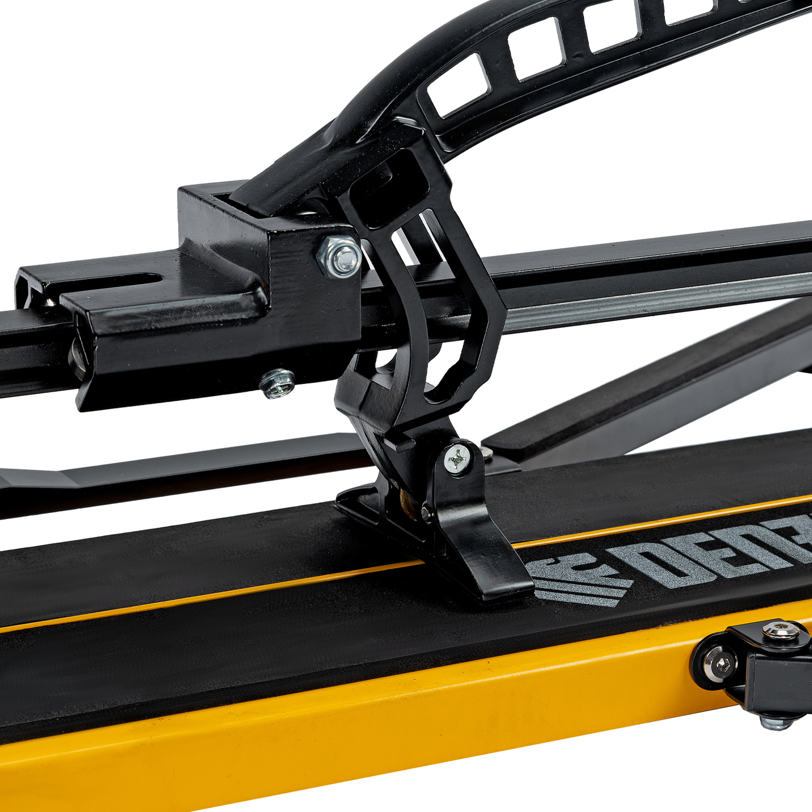 Плиткорез рельсовый 800х16мм, каретка на подш., стальная станина, усил. рукоятка-пенал Denzel