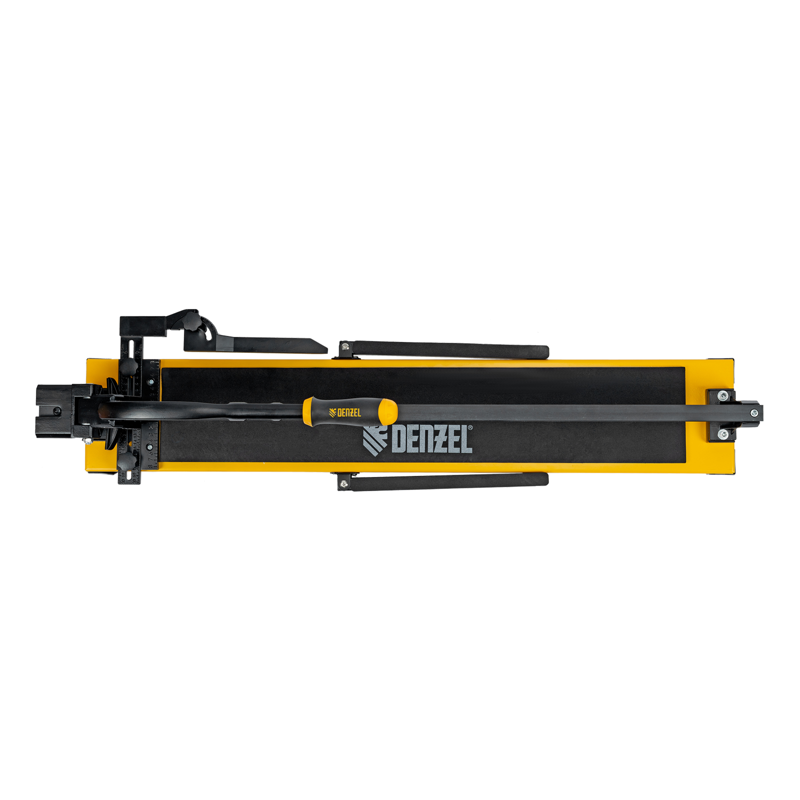 Плиткорез рельсовый 800х16мм, каретка на подш., стальная станина, усил. рукоятка-пенал Denzel