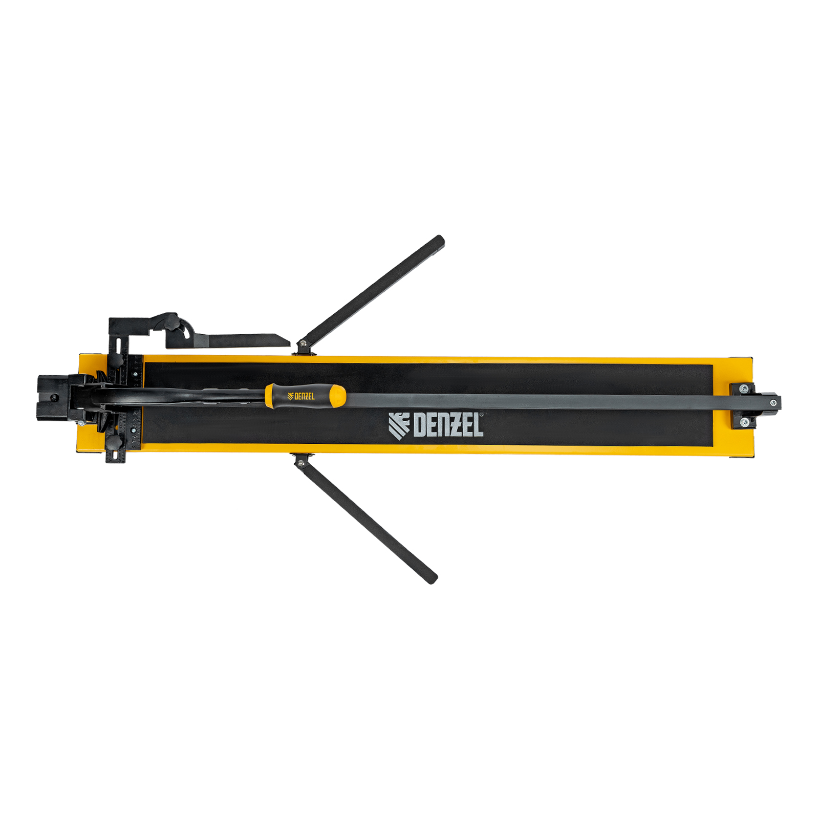Плиткорез рельсовый 1000х16мм, каретка на подш., стальная станина, усил. рукоятка-пенал Denzel