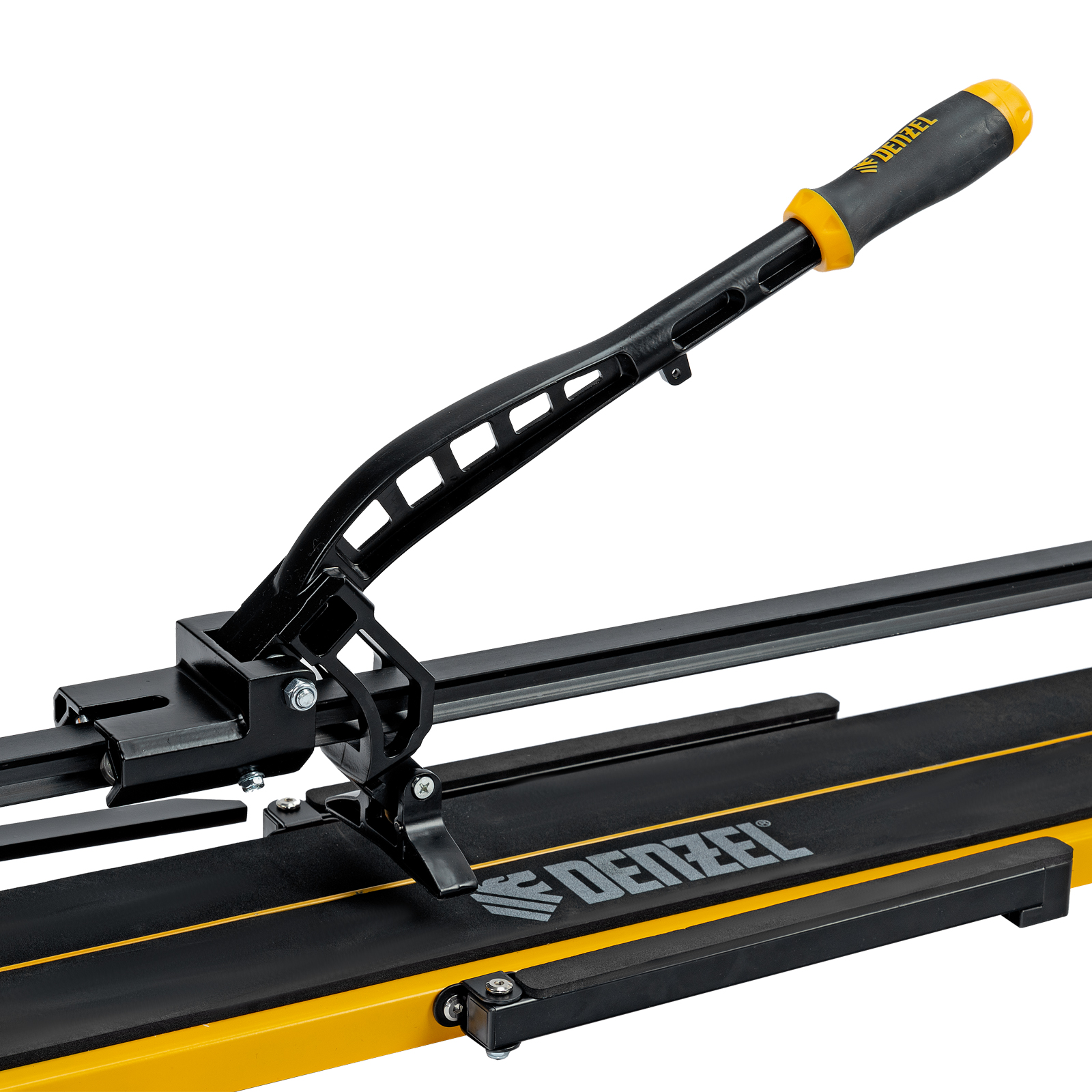 Плиткорез рельсовый 1200х16мм, каретка на подш., стальная станина, усил. рукоятка-пенал Denzel