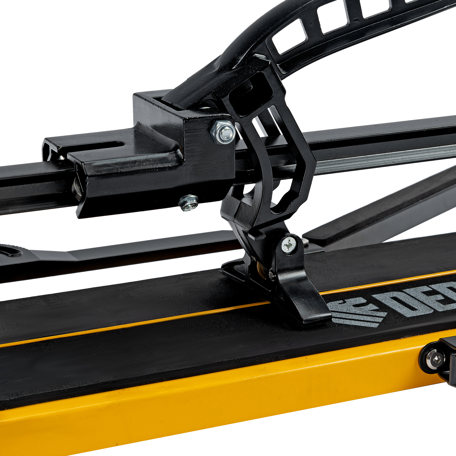 Плиткорез рельсовый 1200х16мм, каретка на подш., стальная станина, усил. рукоятка-пенал Denzel