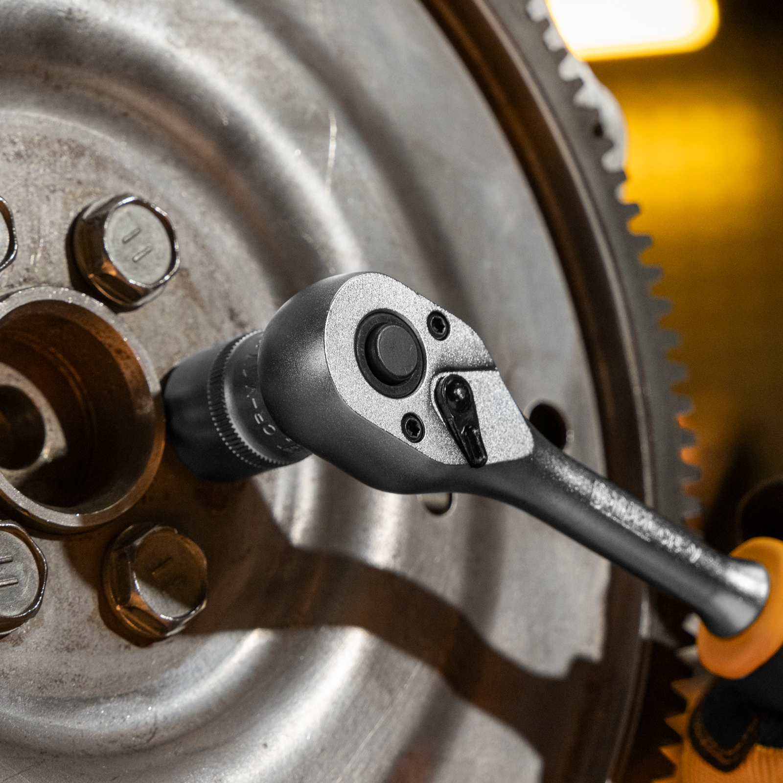 Ключ-трещотка 3/8", 90 зубьев, с быстрым сбросом, CrV Denzel