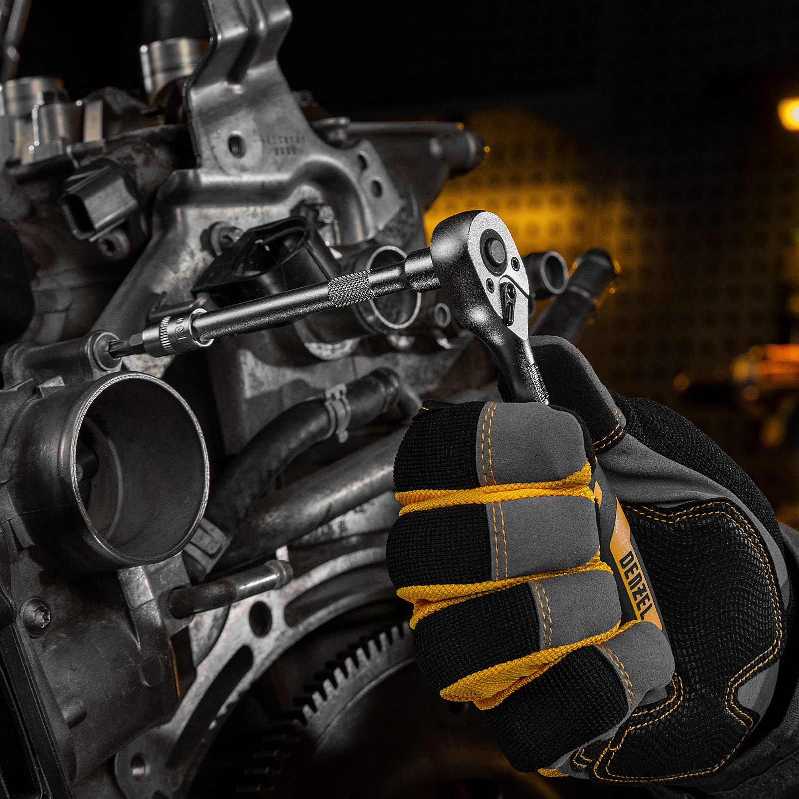 Набор инструментов, 1/2", 1/4", 3/8", CrV, S2, пластиковый кейс, 144 предмета Denzel