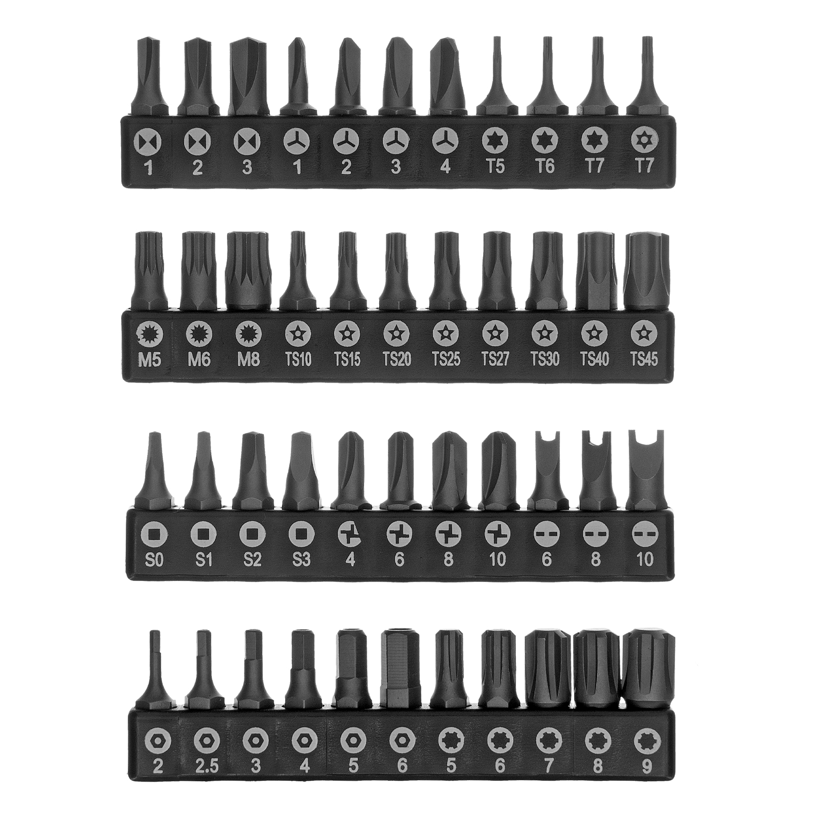 Набор инструментов, 1/2", 1/4", CrV, S2, пластиковый кейс, 194 предмета Denzel