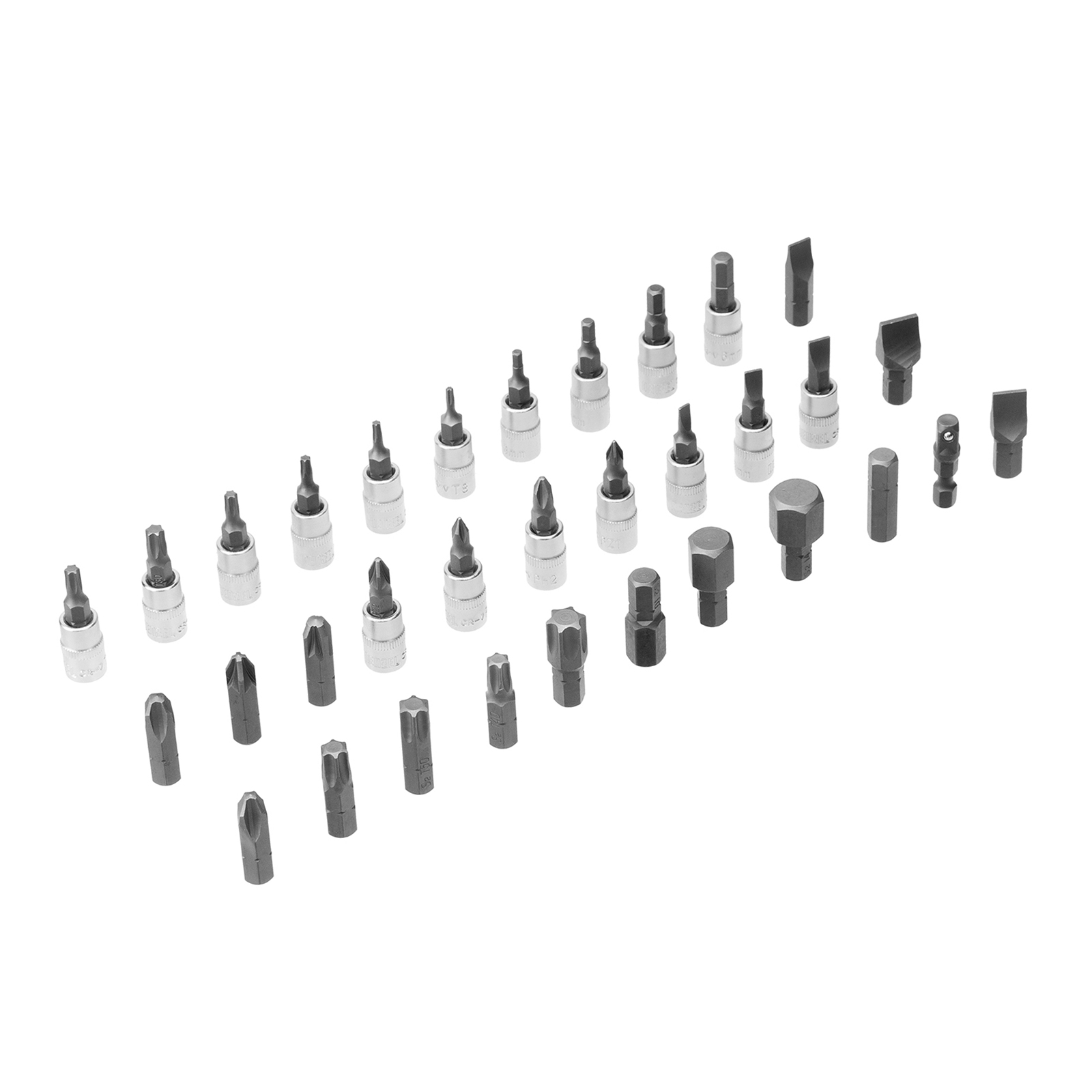 Набор инструментов, 1/2", 1/4", CrV, S2, пластиковый кейс, 94 предмета Denzel