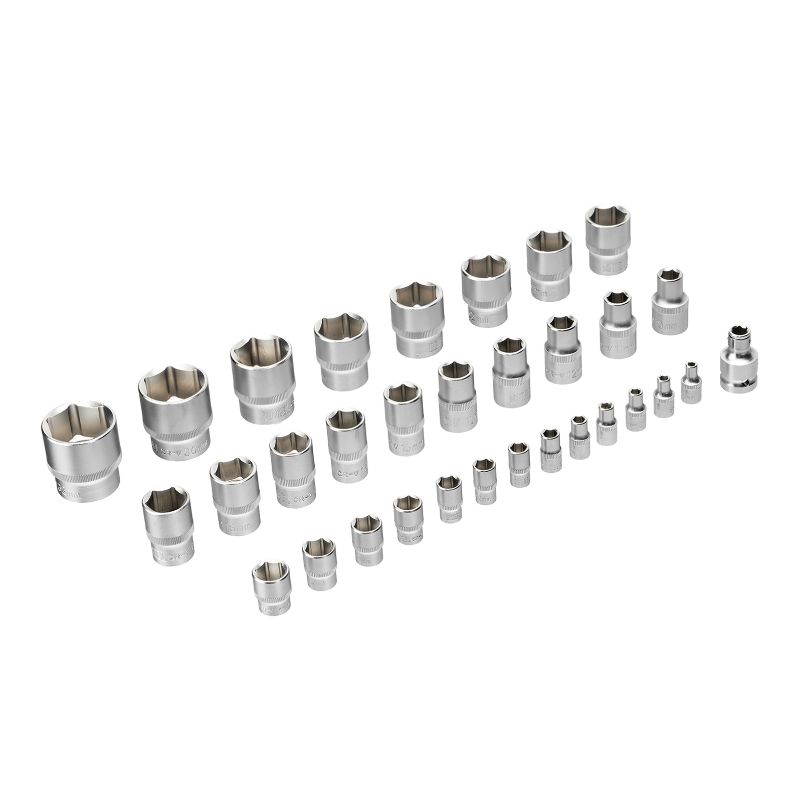 Набор инструментов, 1/2", 1/4", CrV, S2, пластиковый кейс, 94 предмета Denzel