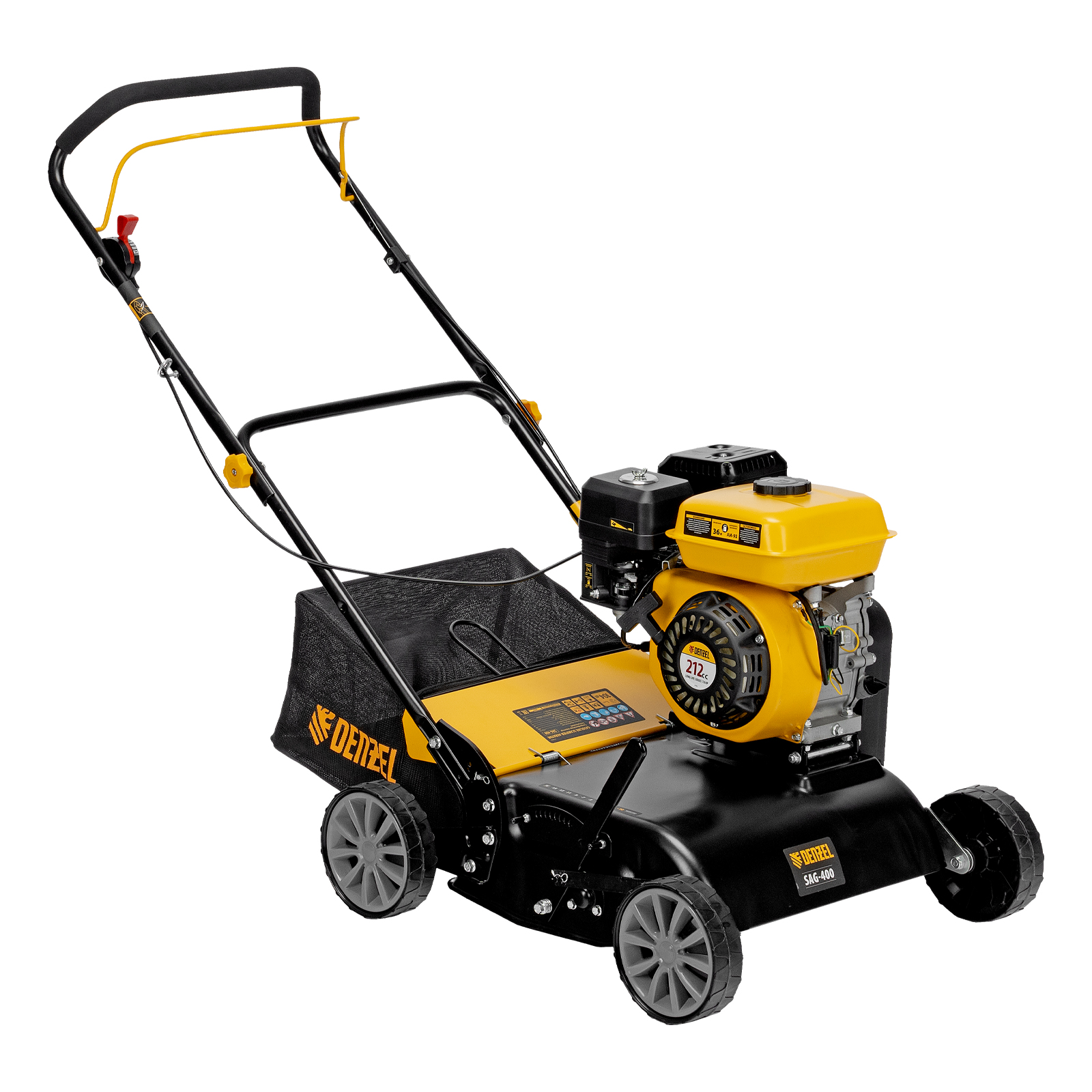 Скарификатор-аэратор бензиновый SAG-400, 212 см3, -15/+10 мм, 40 см Denzel