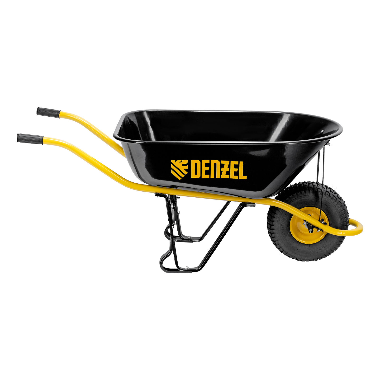 Тачка строительная, усиленная, объем 130 л, 230 кг, колесо 15х6.00-6 Denzel