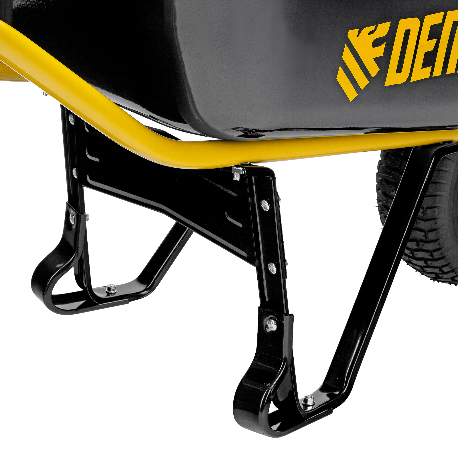 Тачка строительная, усиленная, объем 130 л, 230 кг, колесо 15х6.00-6 Denzel