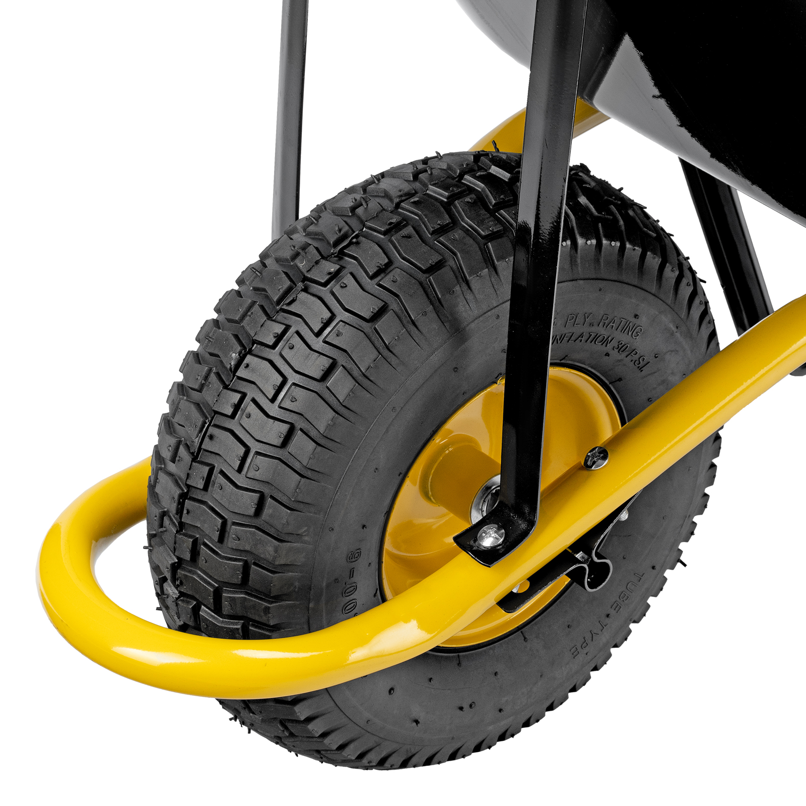 Тачка строительная, усиленная, объем 130 л, 230 кг, колесо 15х6.00-6 Denzel