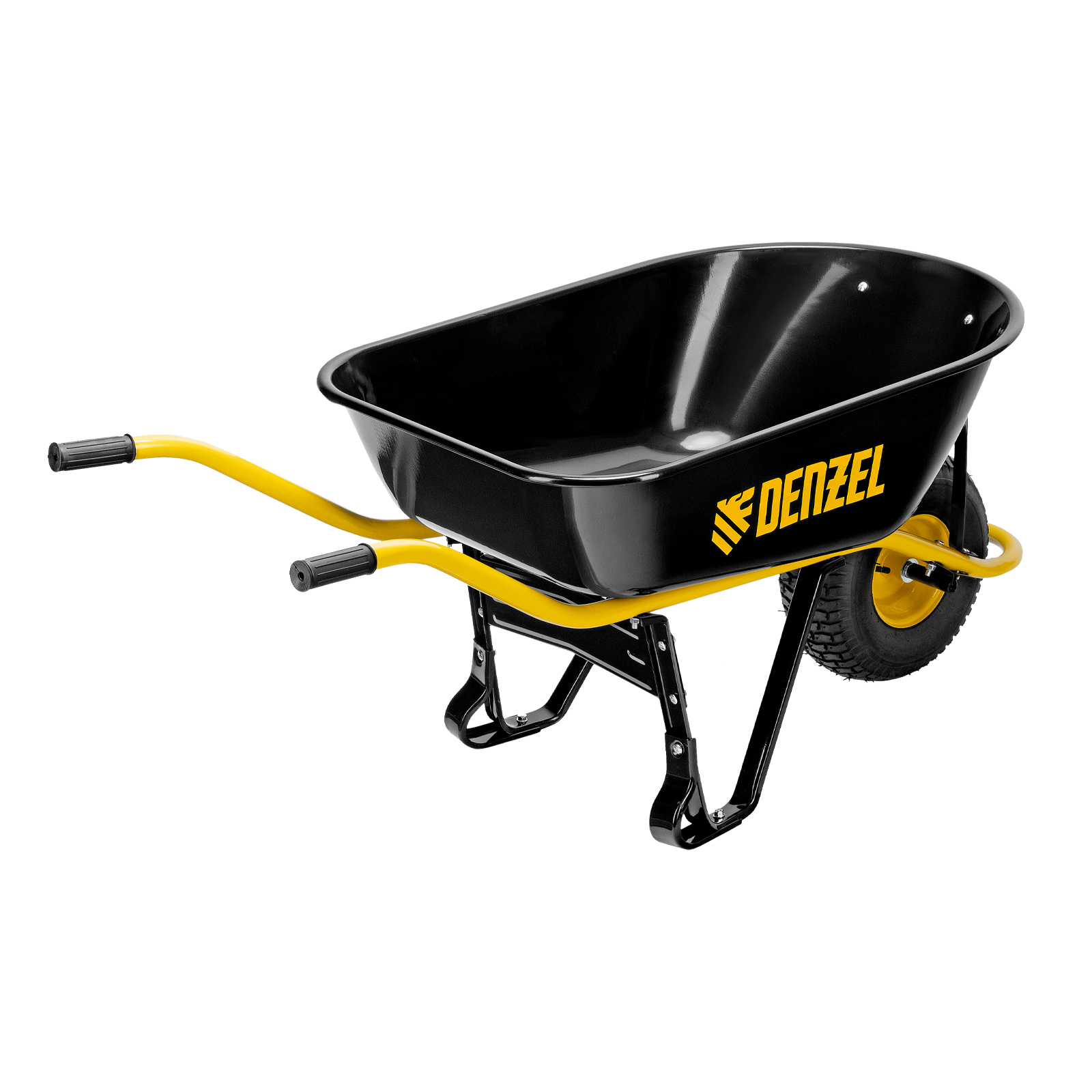 Тачка строительная, усиленная, объем 130 л, 230 кг, колесо 15х6.00-6 Denzel