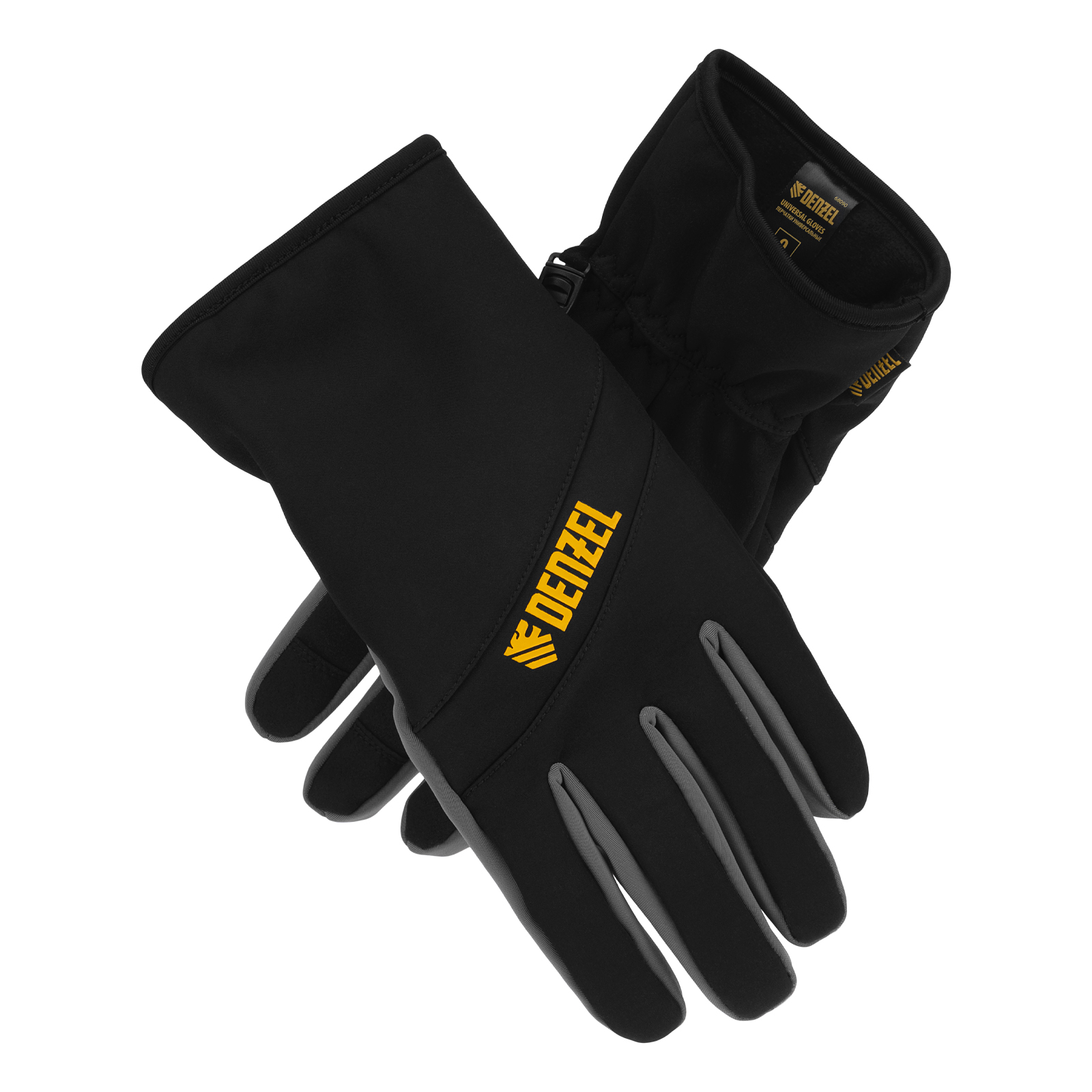 Перчатки универсальные, двойные, работа с сенсорным экраном, размер 10 Denzel