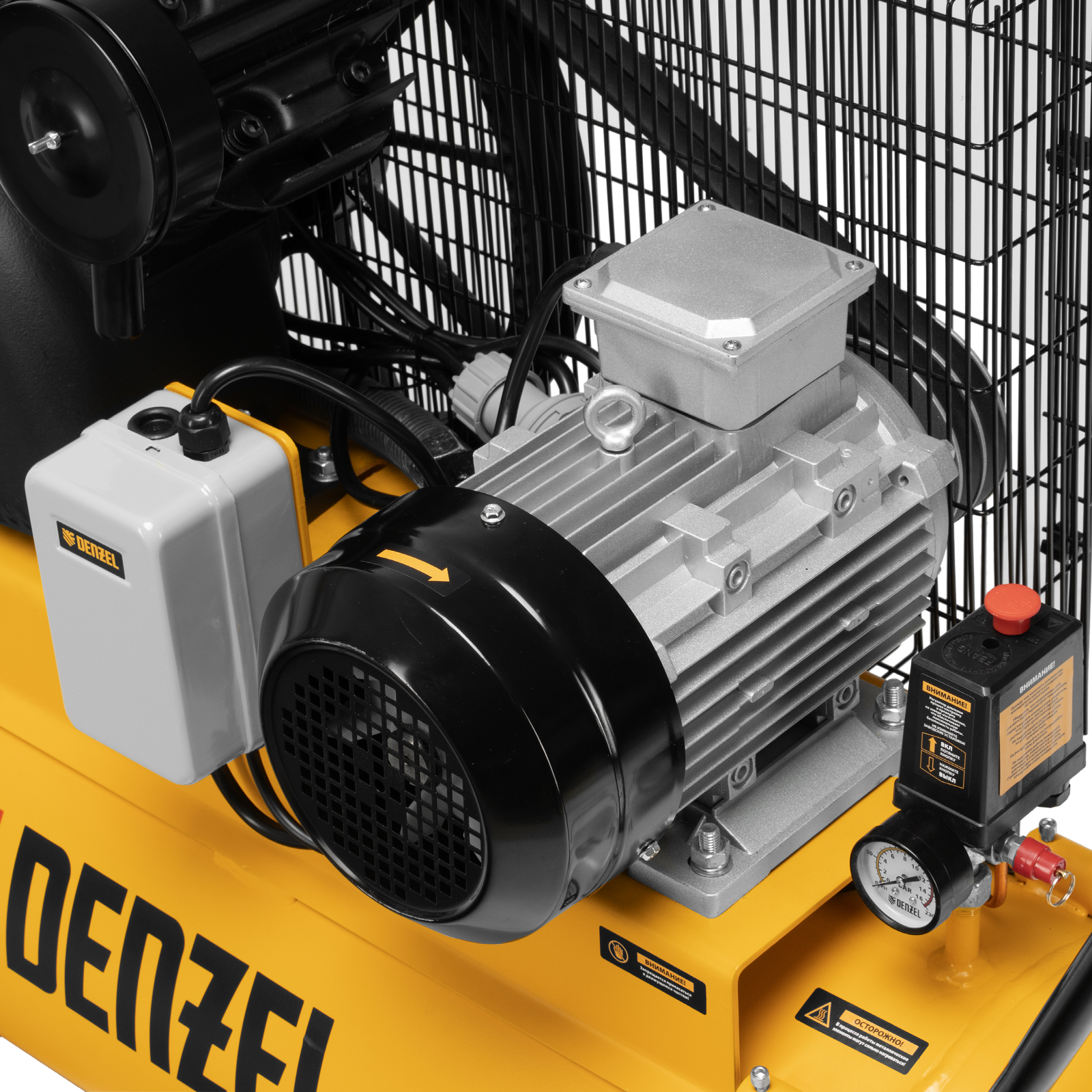 Компрессор воздушный рем. привод BCV 4000-T/100, 4,0 кВт, 100 литров, 690 л/мин Denzel