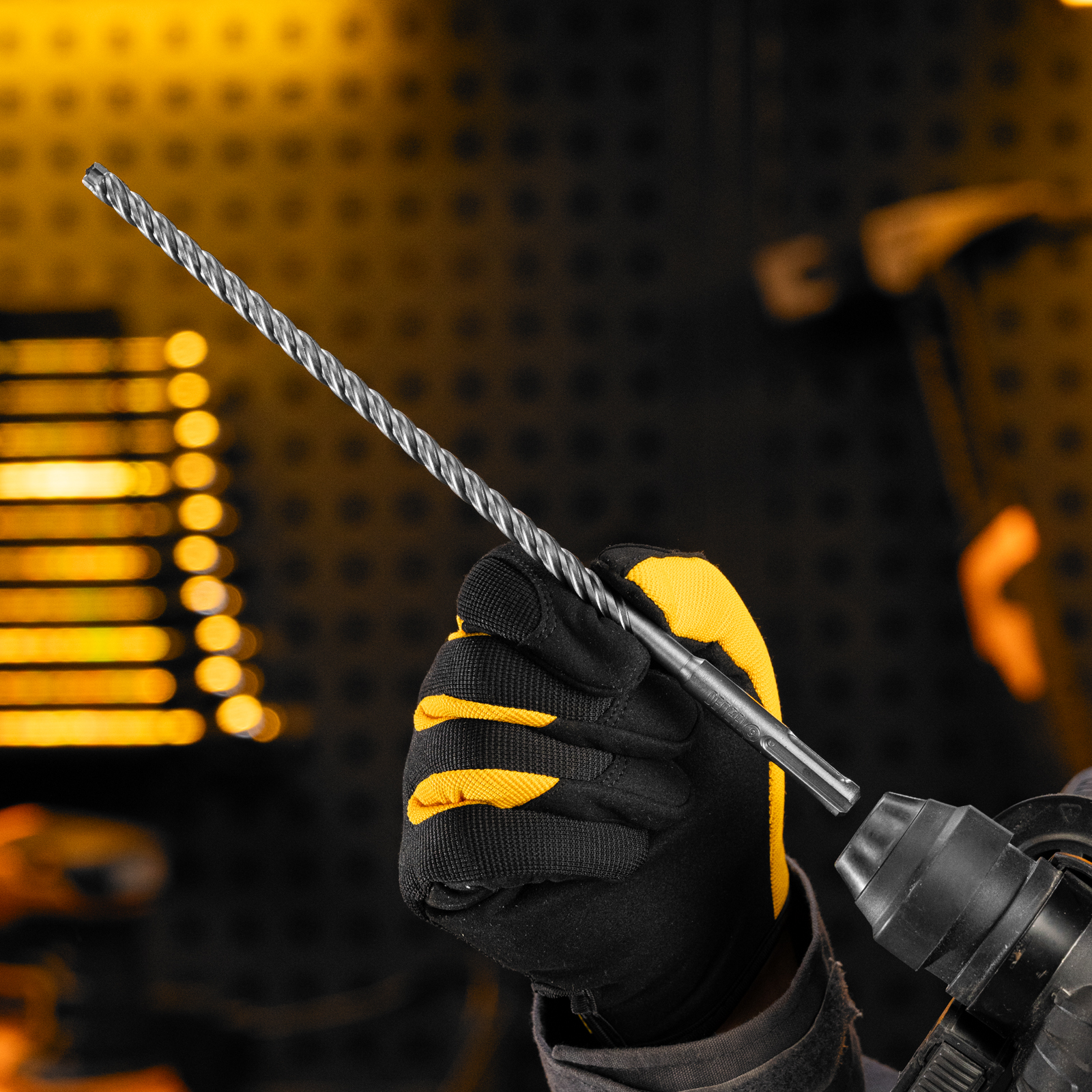 Бур по бетону, цельная крестовая пластина, 8x265 мм, SDS PLUS Denzel