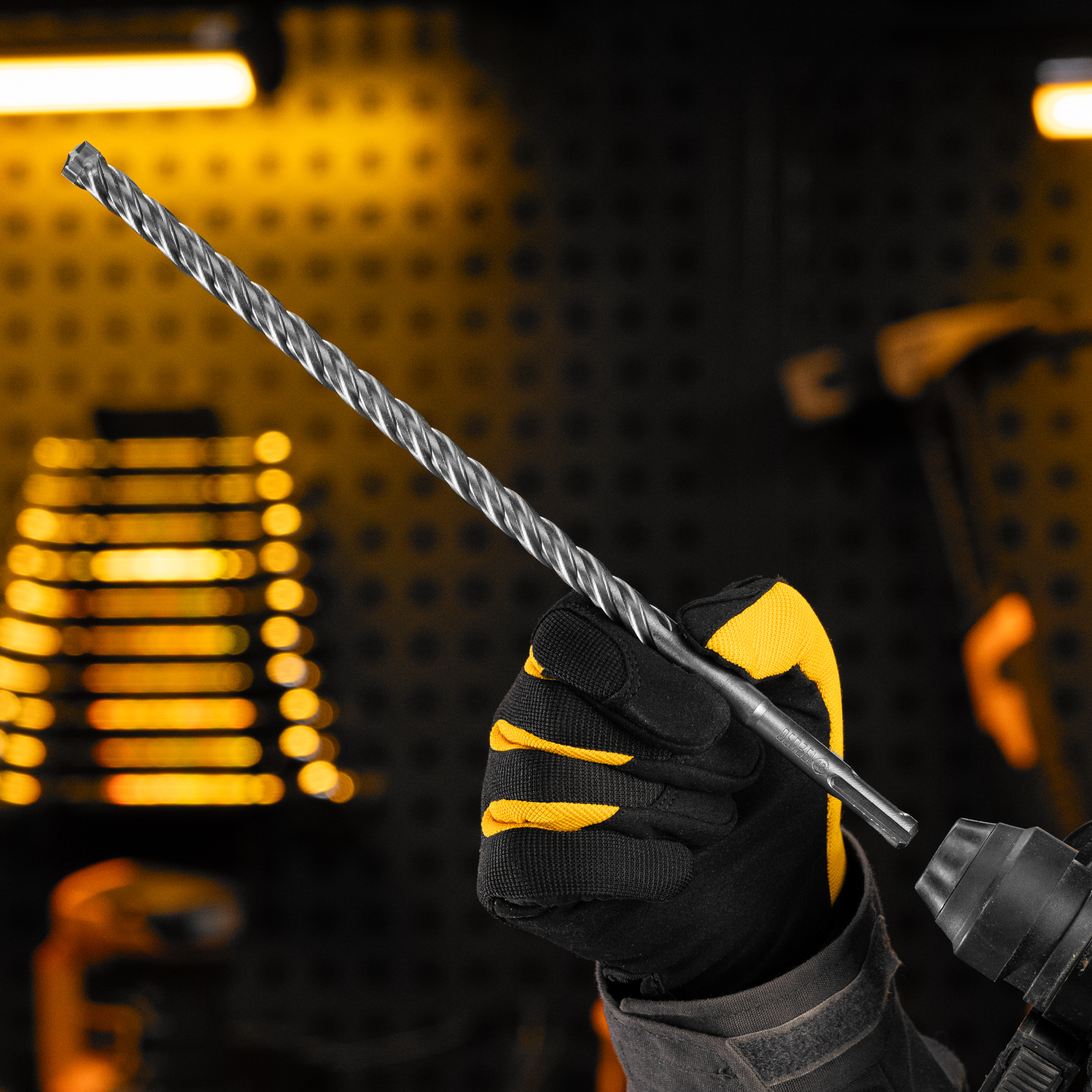 Бур по бетону, цельная крестовая пластина, 12x315 мм, SDS PLUS Denzel