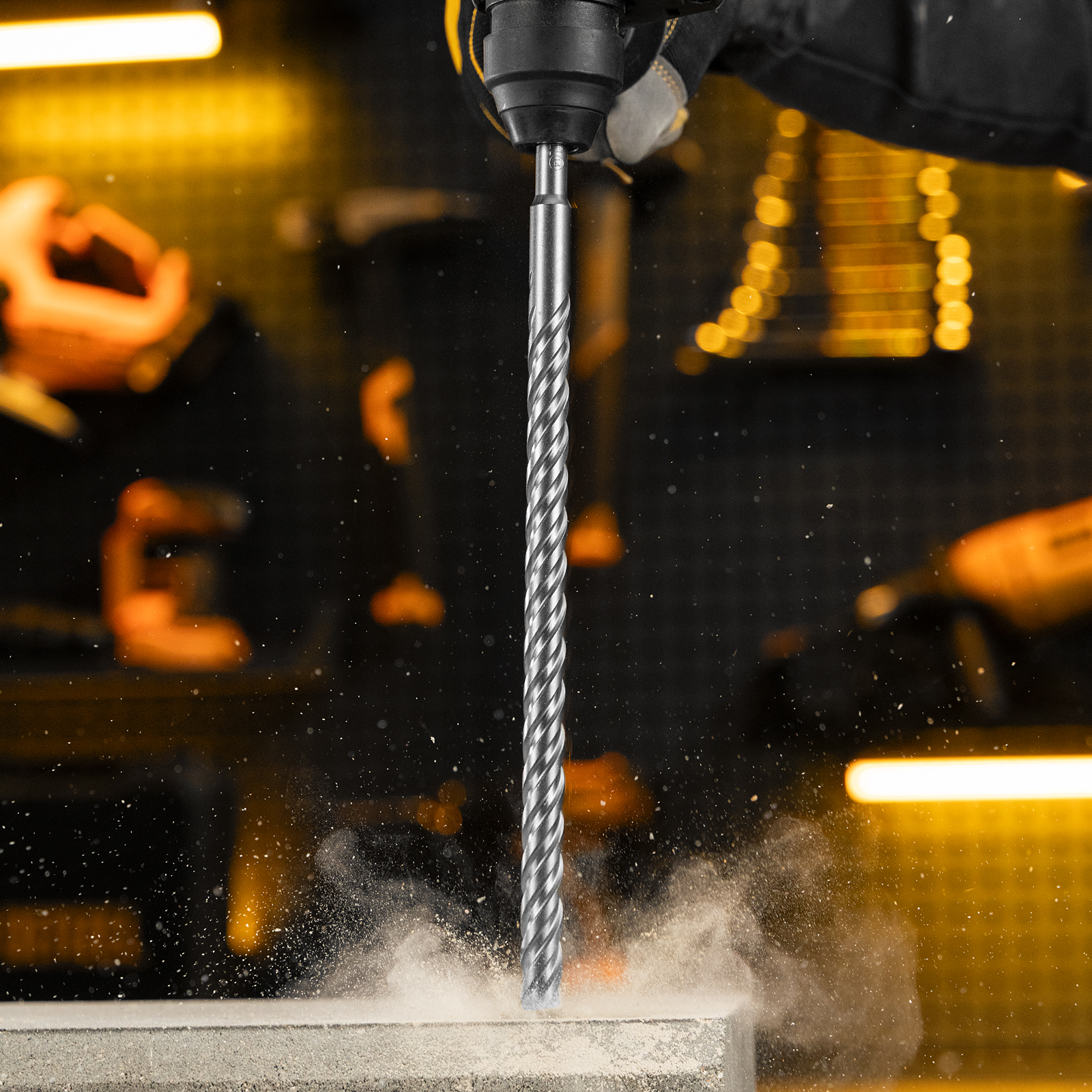 Бур по бетону, цельная крестовая пластина, 14x315 мм, SDS PLUS Denzel