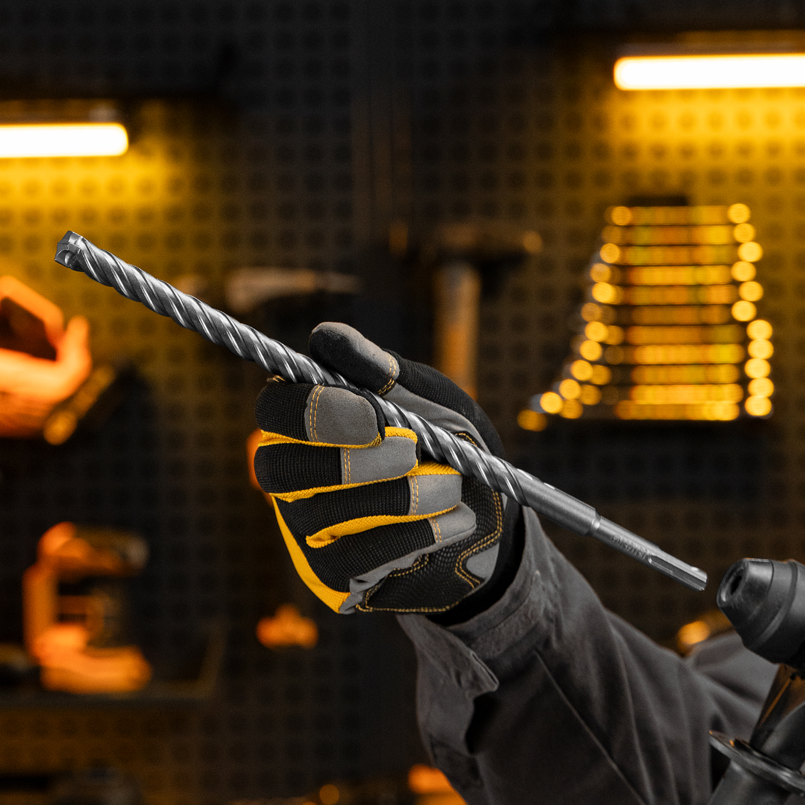 Бур по бетону, цельная крестовая пластина, 14x315 мм, SDS PLUS Denzel