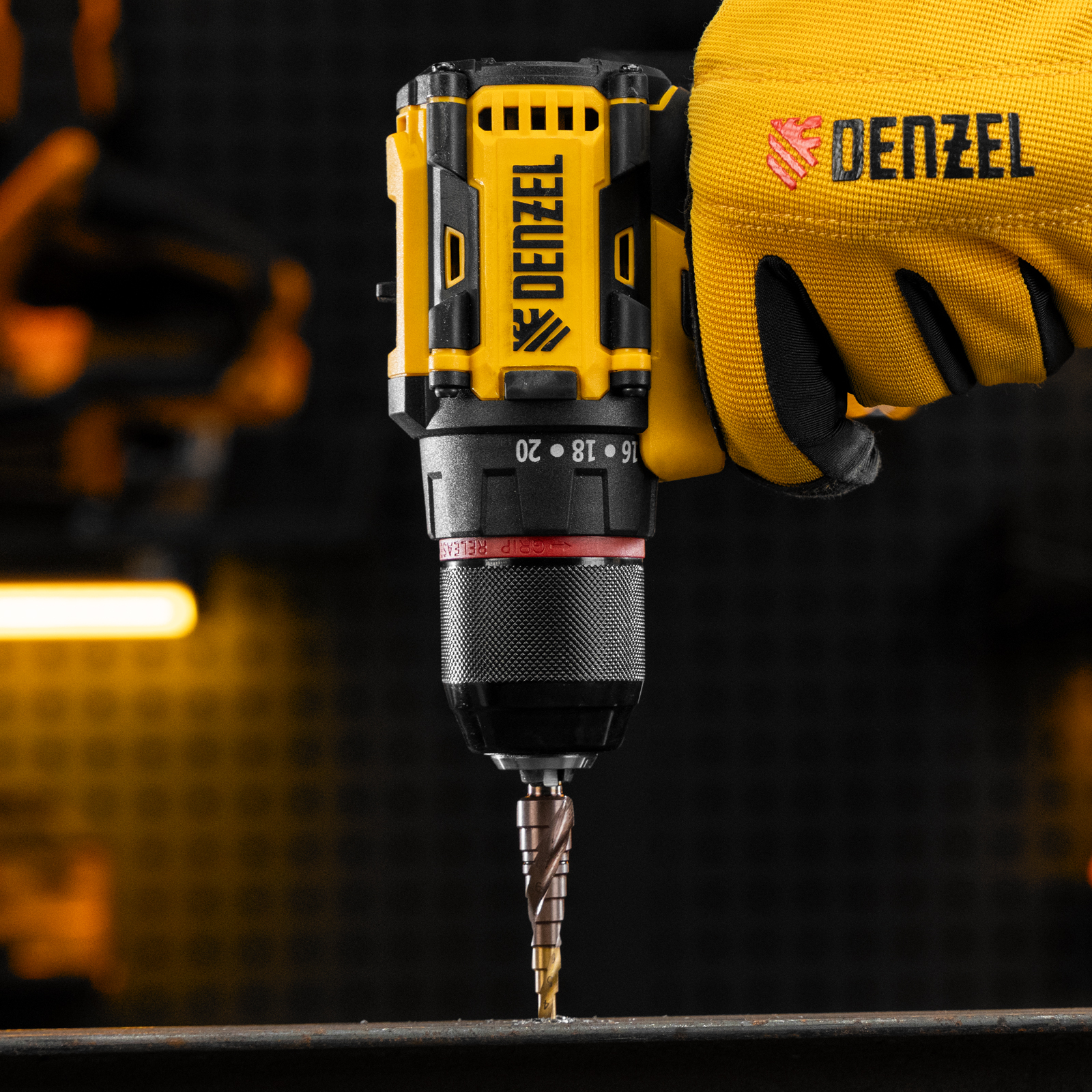 Сверло ступенчатое 4-5-6-7-8-9-10-11-12 мм, Р6М5К5, 6-гр. хвостовик Denzel