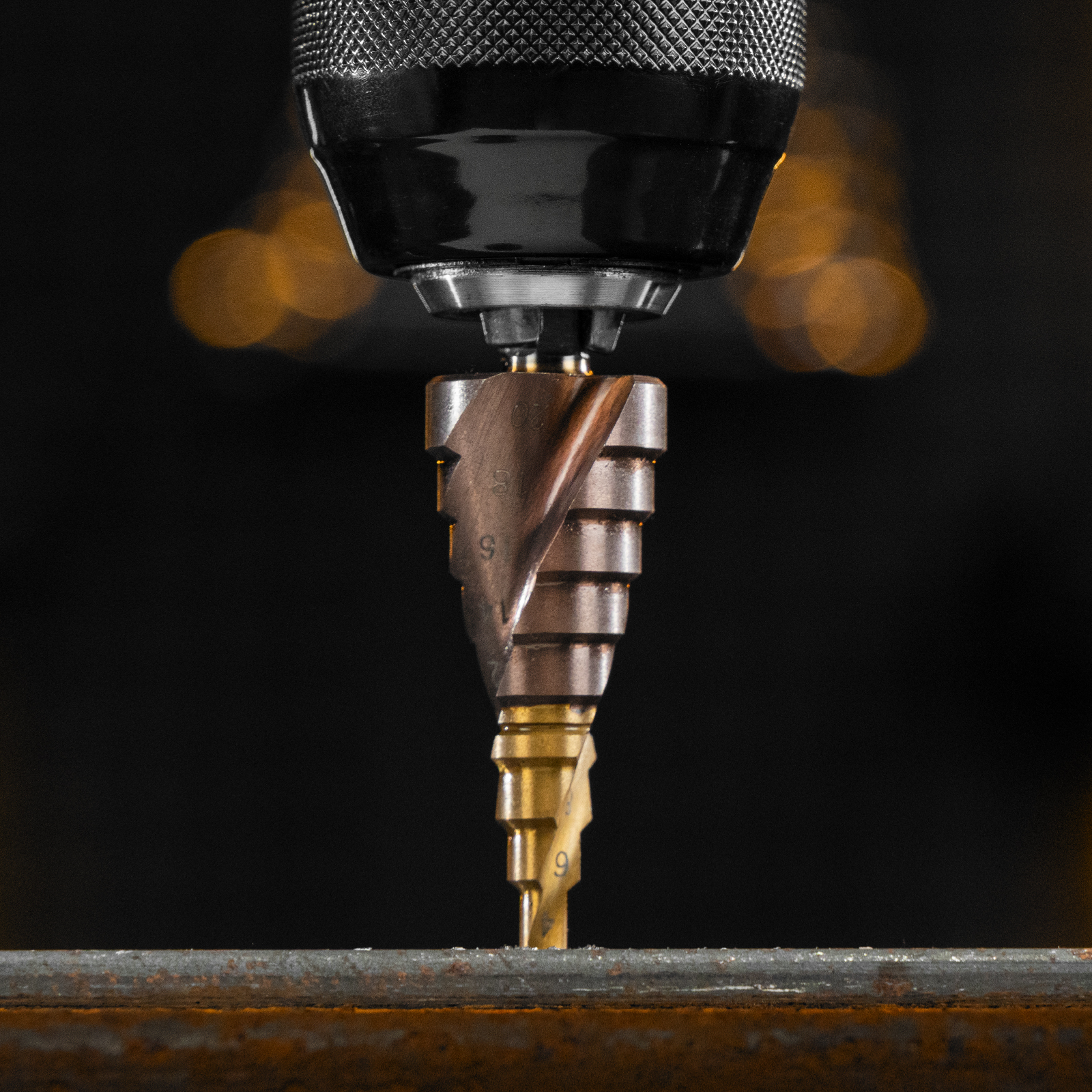 Сверло ступенчатое 4-6-8-10-12-14-16-18-20 мм, Р6М5К5, 6-гр. хвостовик Denzel