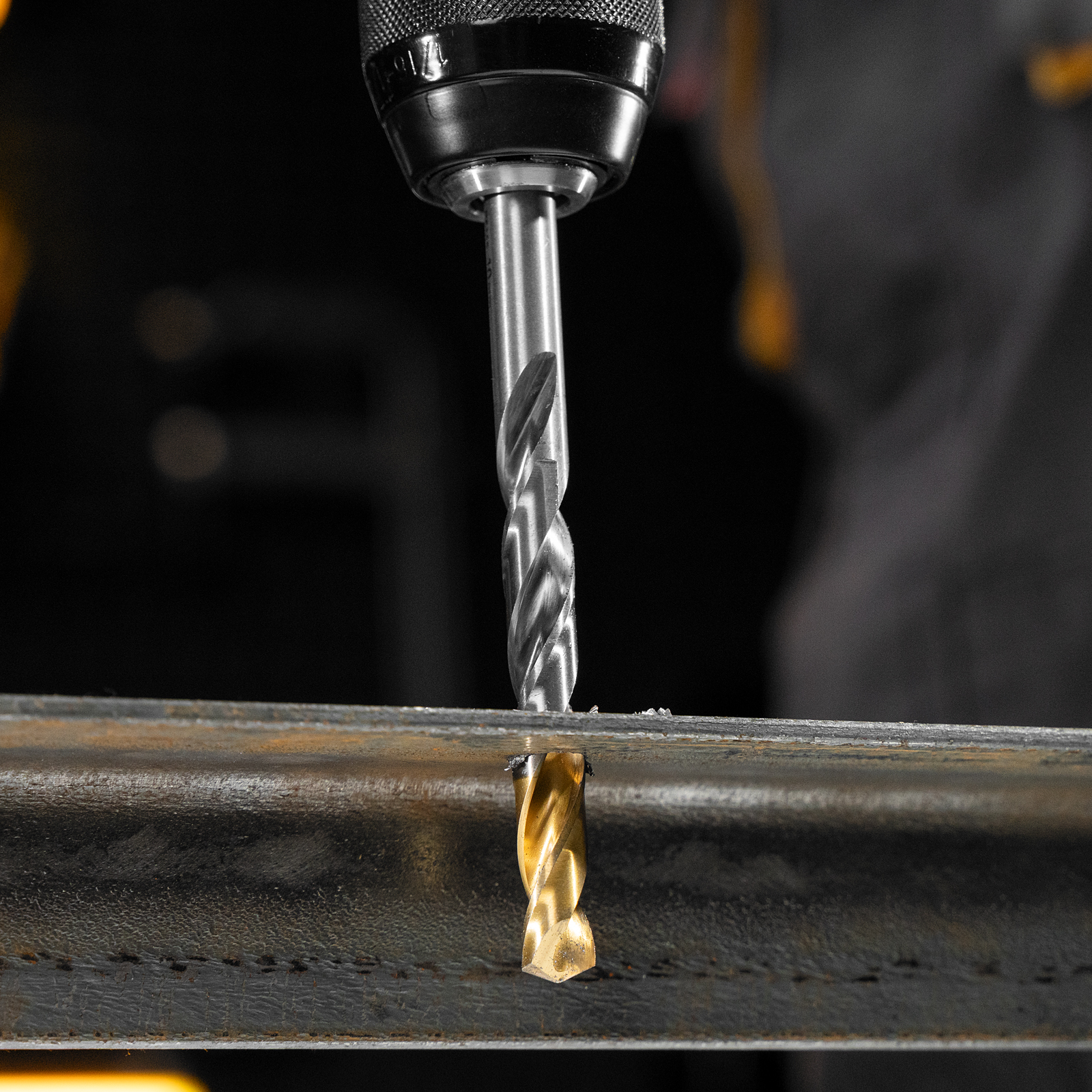 Набор сверл по металлу, 1-10 мм, Р6М5-TiN, Golden Tip, 19 шт Denzel