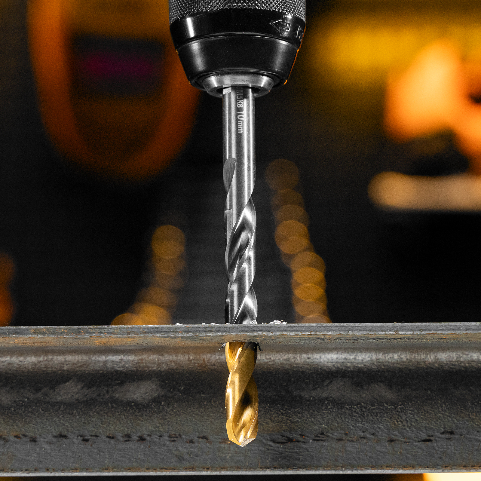 Набор сверл по металлу, 1-10 мм, Р6М5К8-TiN, Golden Tip, 19 шт Denzel