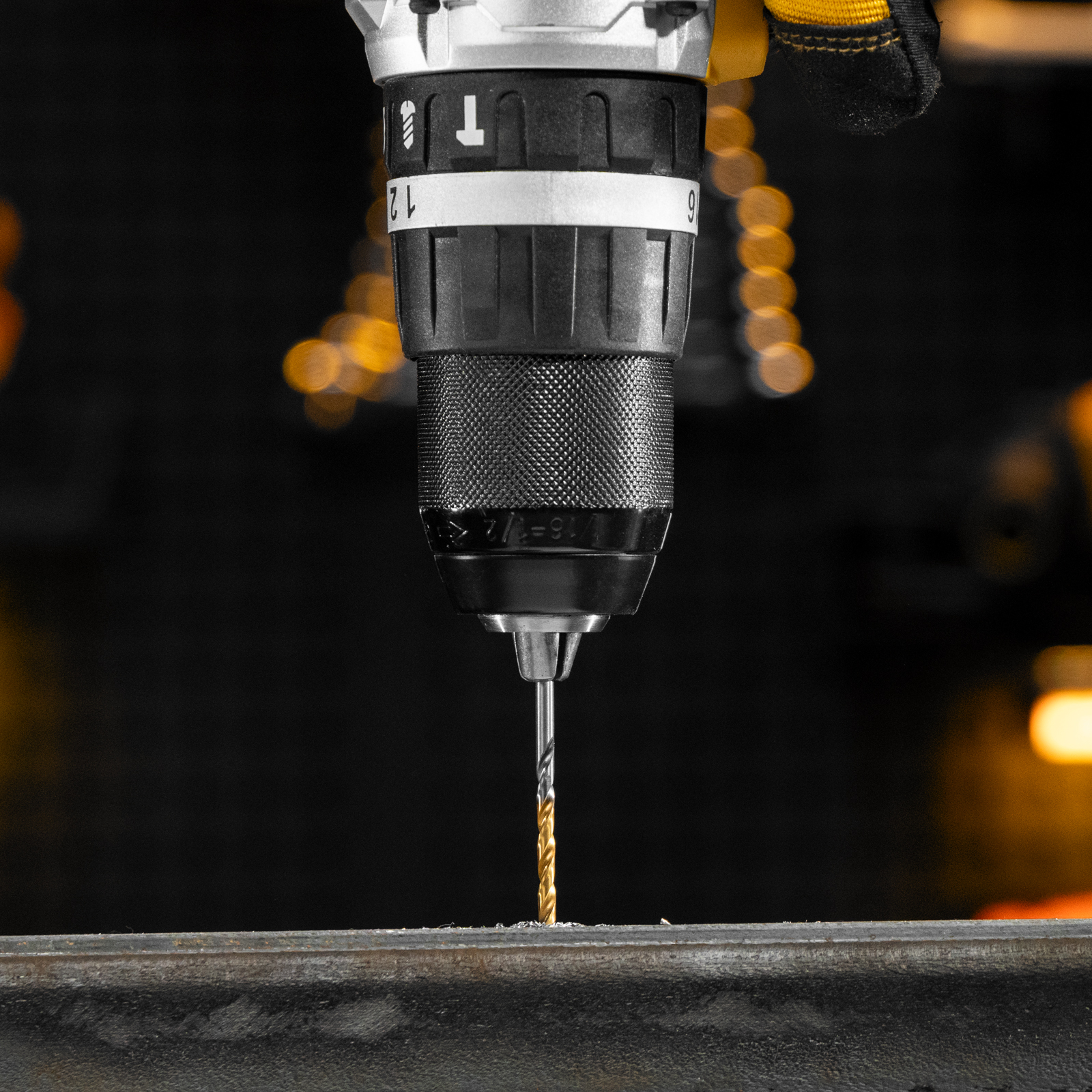 Набор сверл по металлу, 1-10 мм, Р6М5К8-TiN, Golden Tip, 19 шт Denzel