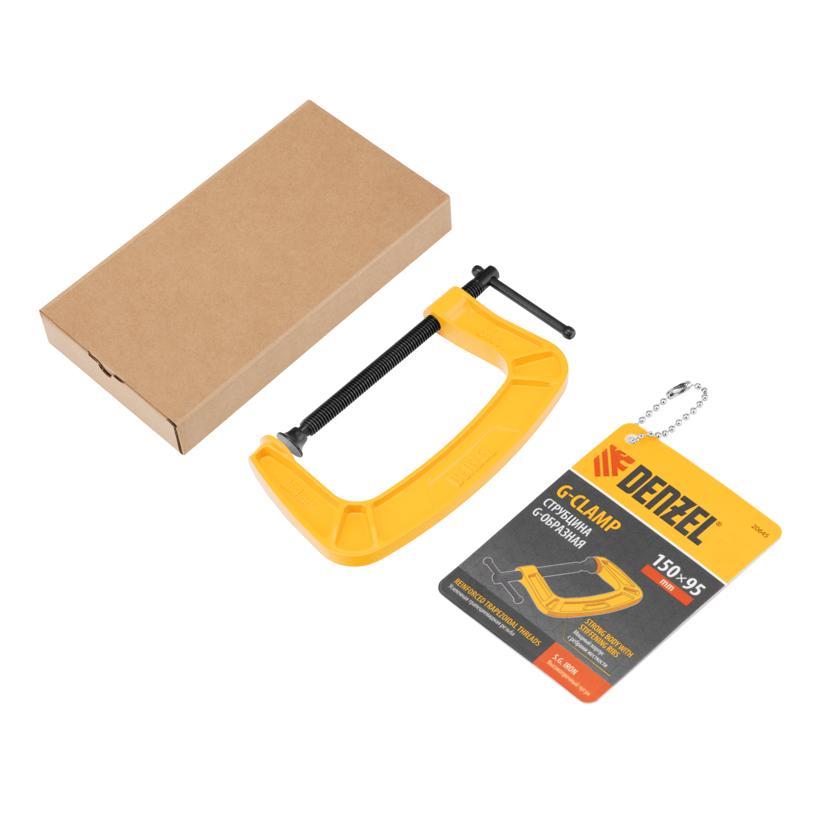 Струбцина G-образная, усиленная, 150 мм Denzel