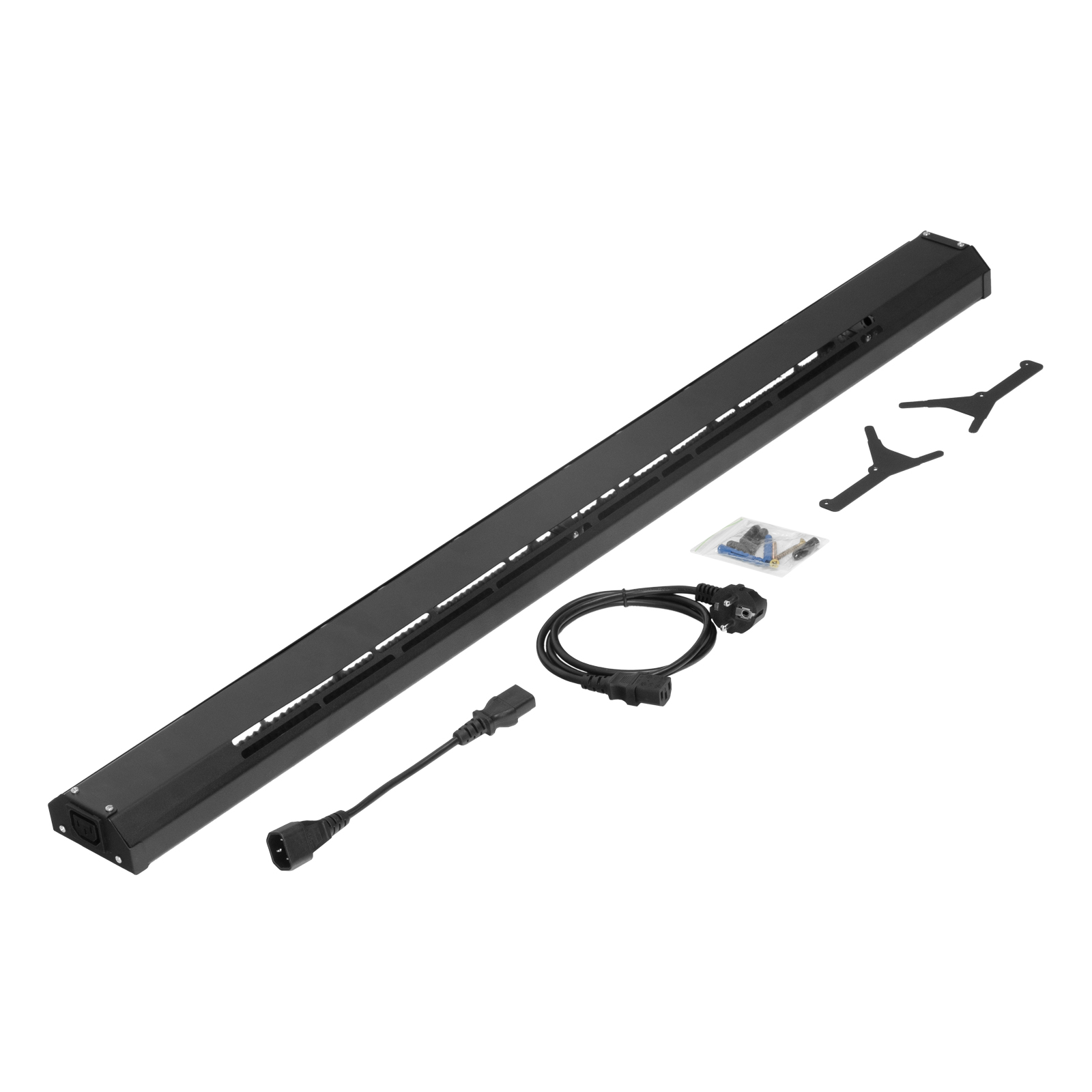 Конвектор электрический плинтусный ATRIC-300, 230 В, 300 Вт, ТЭН, черный Denzel