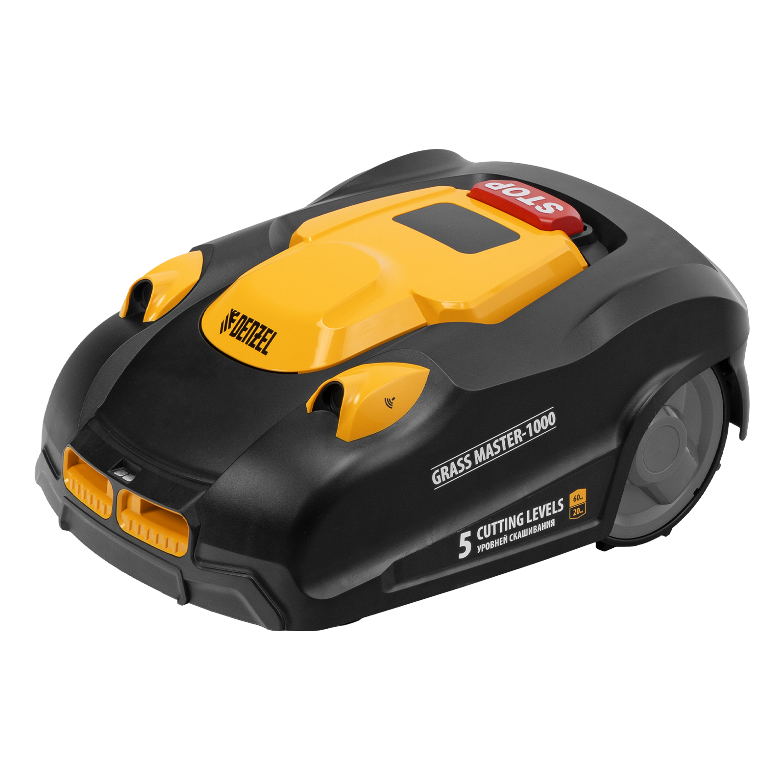 Робот-газонокосилка Grass Master 1000 1000м², 3Ач, 28V, LCD дисплей, Wi-Fi Denzel