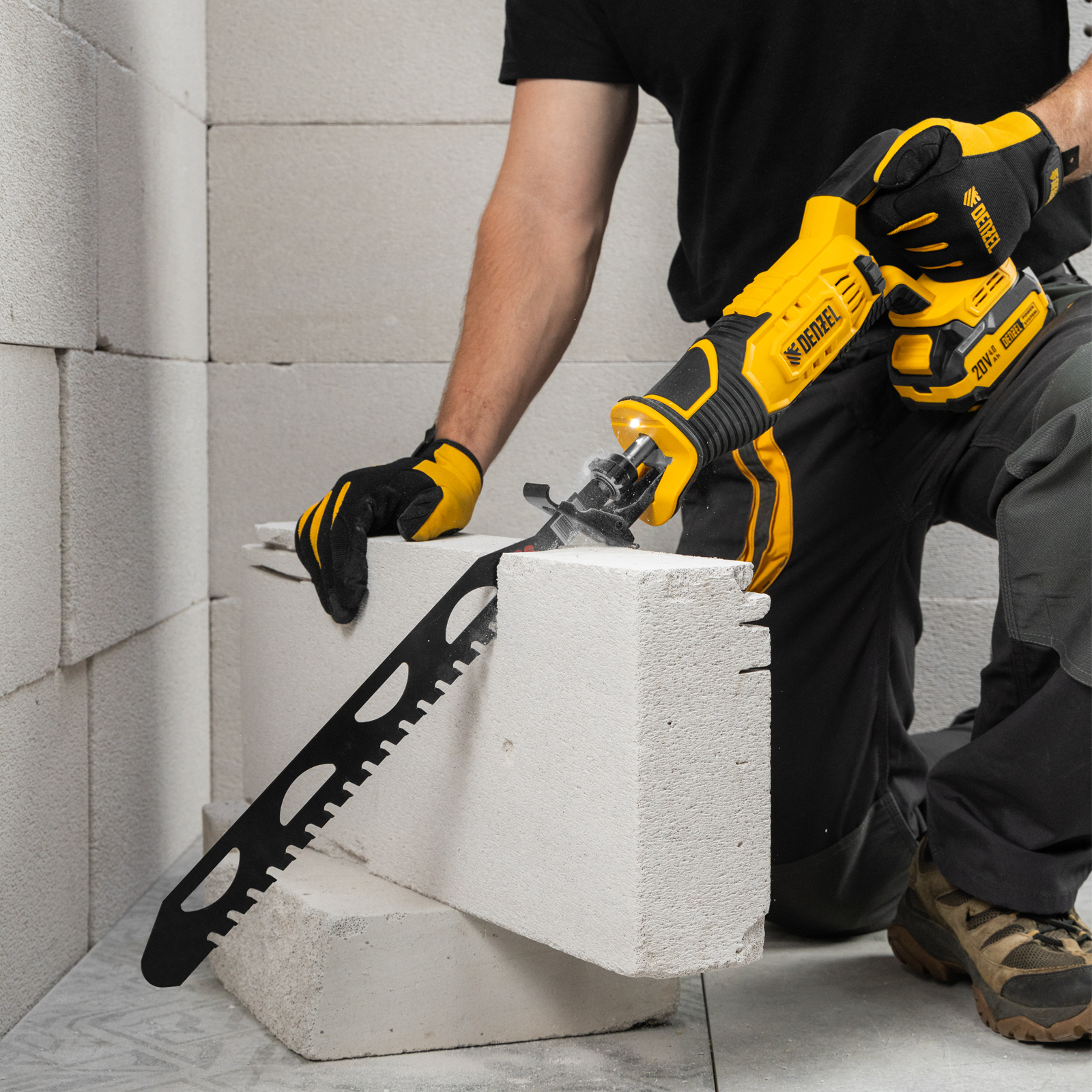 Пила сабельная аккумуляторная RS-180, Li-Ion, 20 В Denzel