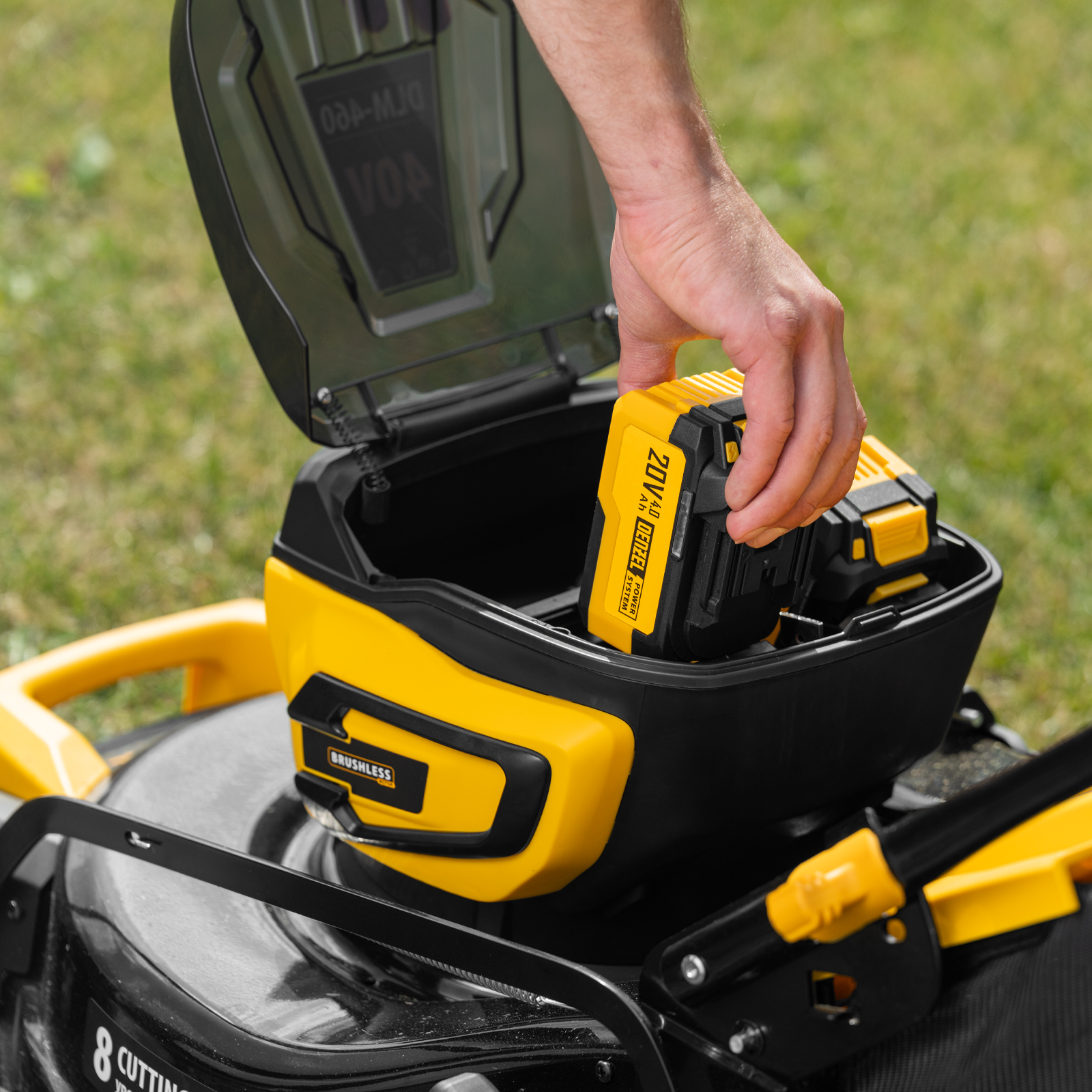 Газонокосилка аккумуляторная бесщет. DLM-460, 460 мм, травосб. 65 л., Li-Ion, 40 В Denzel