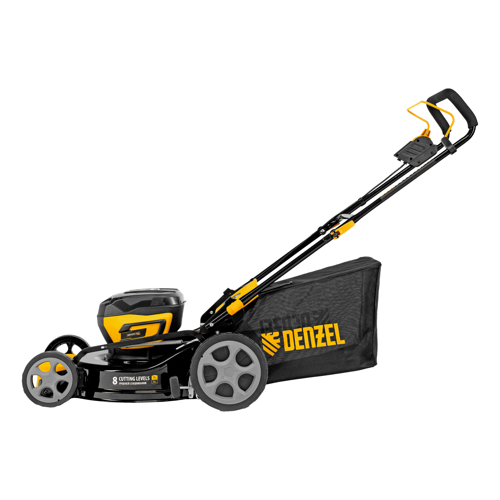 Газонокосилка аккумуляторная бесщет. DLM-460, 460 мм, травосб. 65 л., Li-Ion, 40 В Denzel