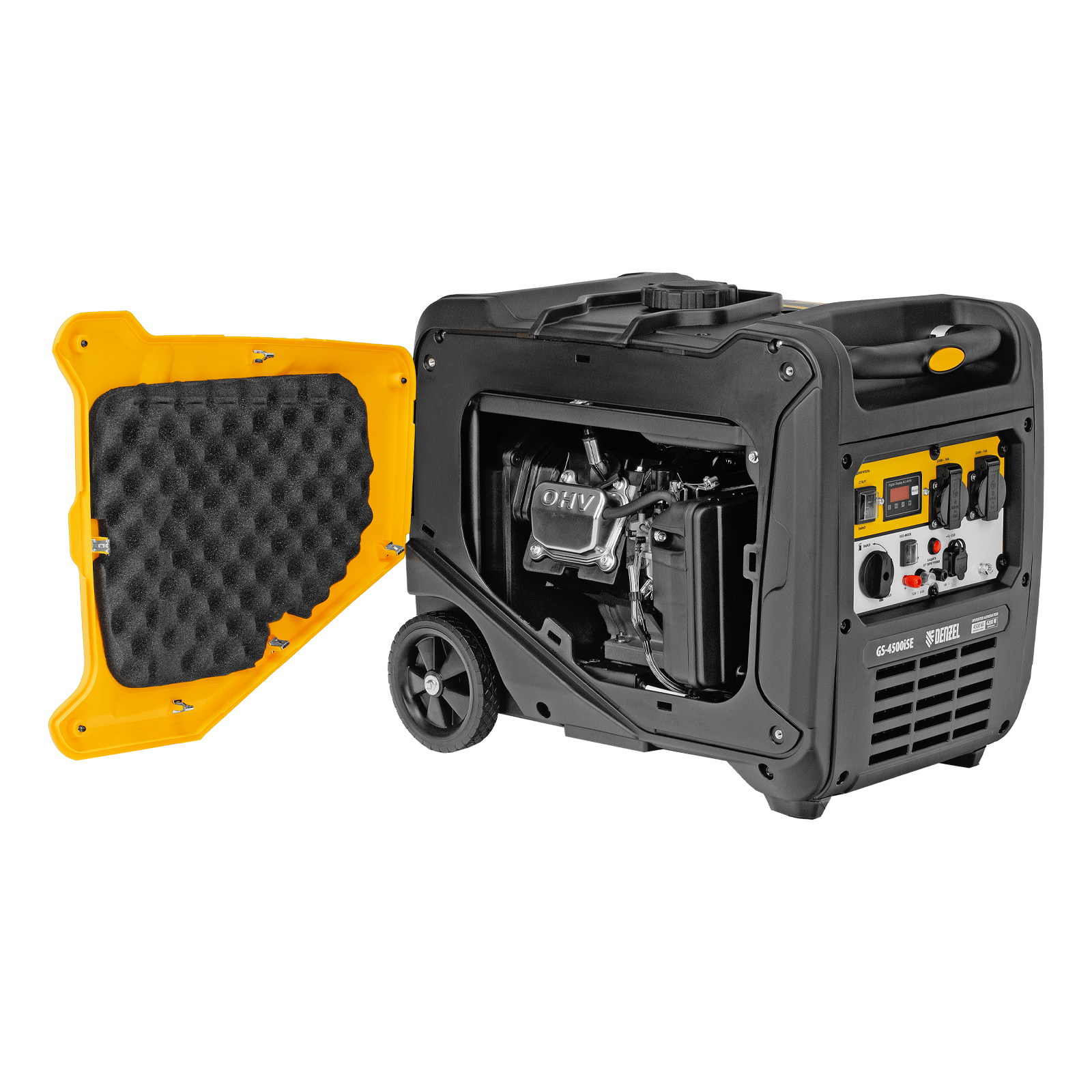 Генератор инверторный GS-4500iSE, 4,5 кВт, 230 В, закрытый корпус, электростартер DENZEL