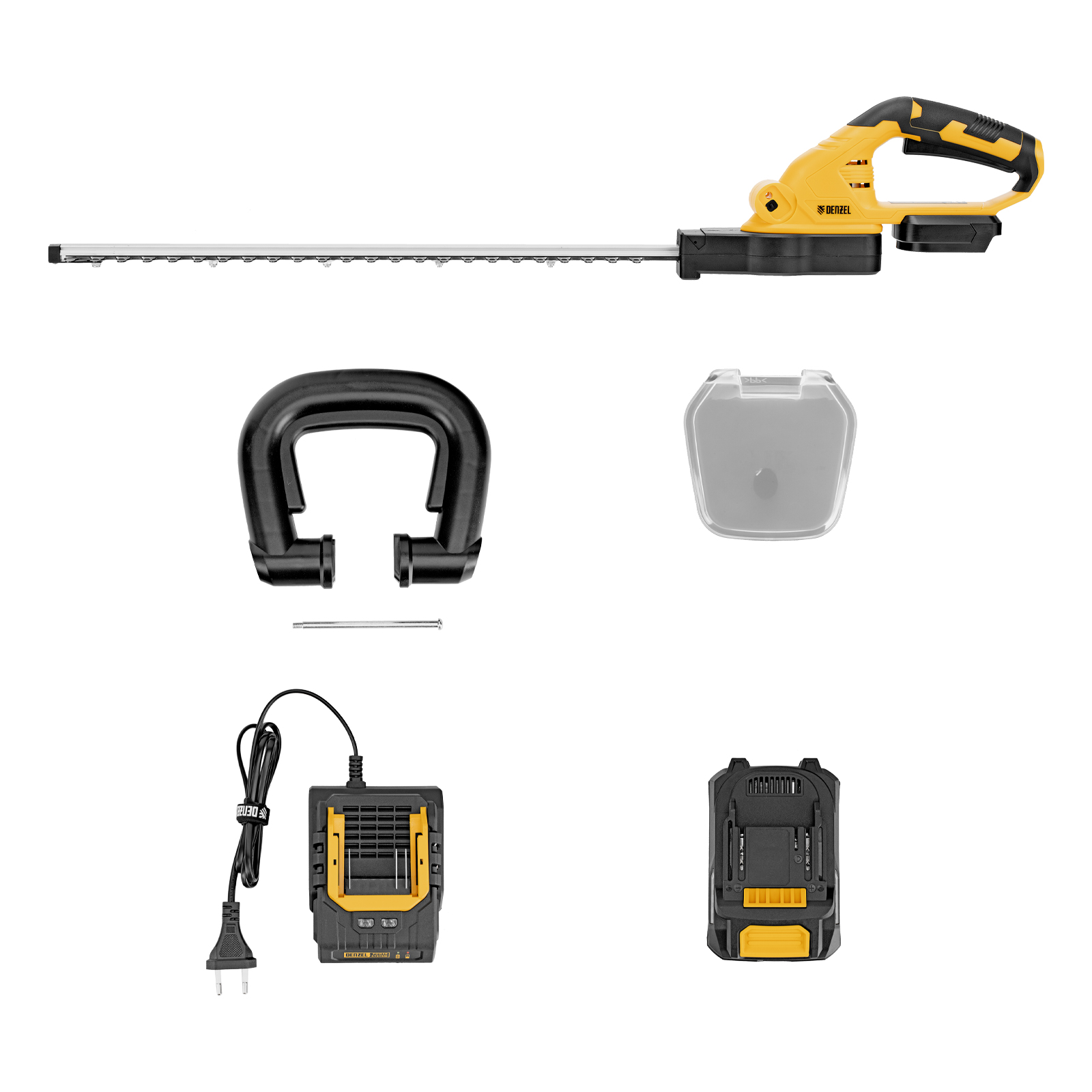 Кусторез аккумуляторный HTD-510, нож 510 мм, Li-Ion, 20 В Denzel