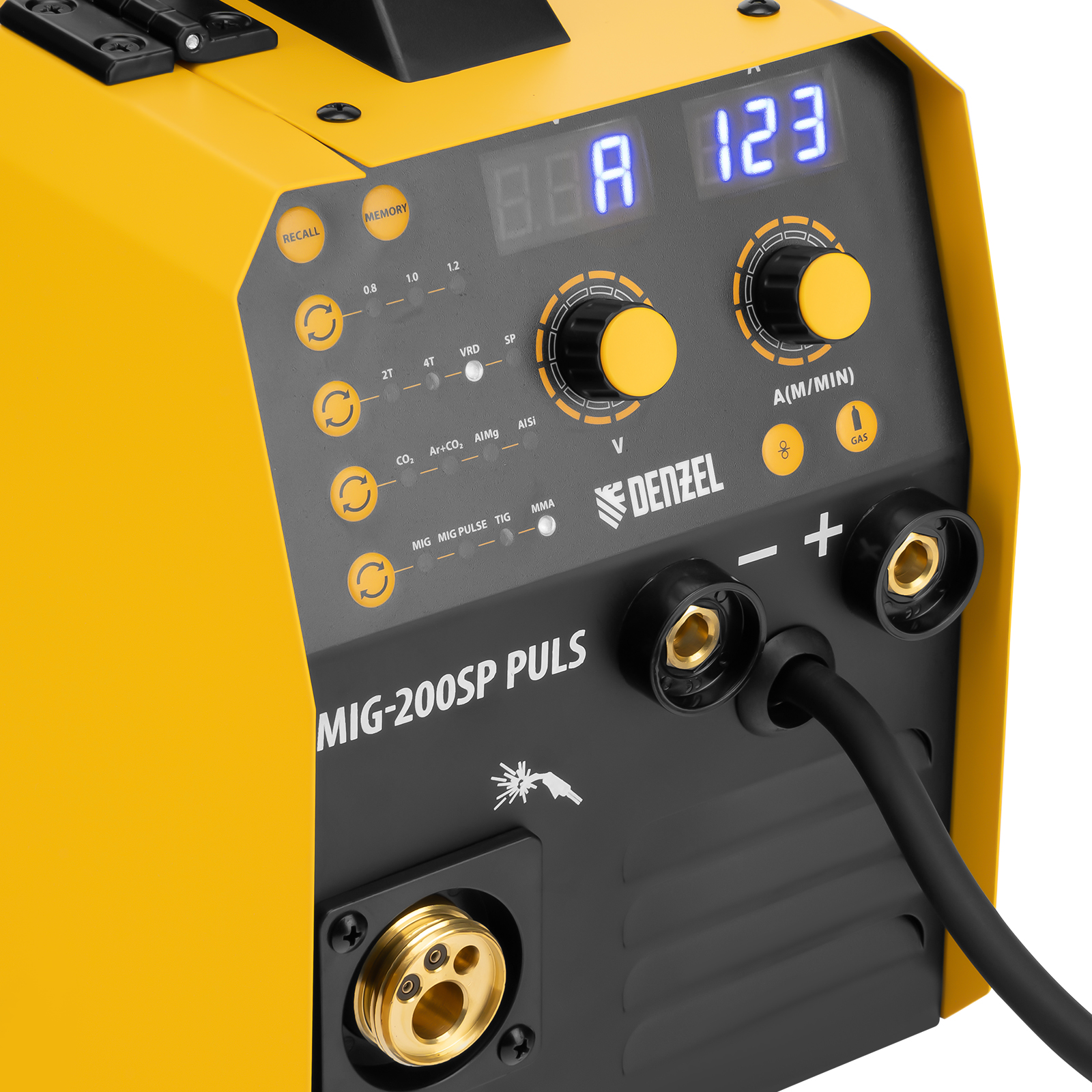 Аппарат инвертор. полуавтомат. cварки IMIG-200SP Pulse, 200 А, ПВ 60%, катушка 5 кг// Denzel