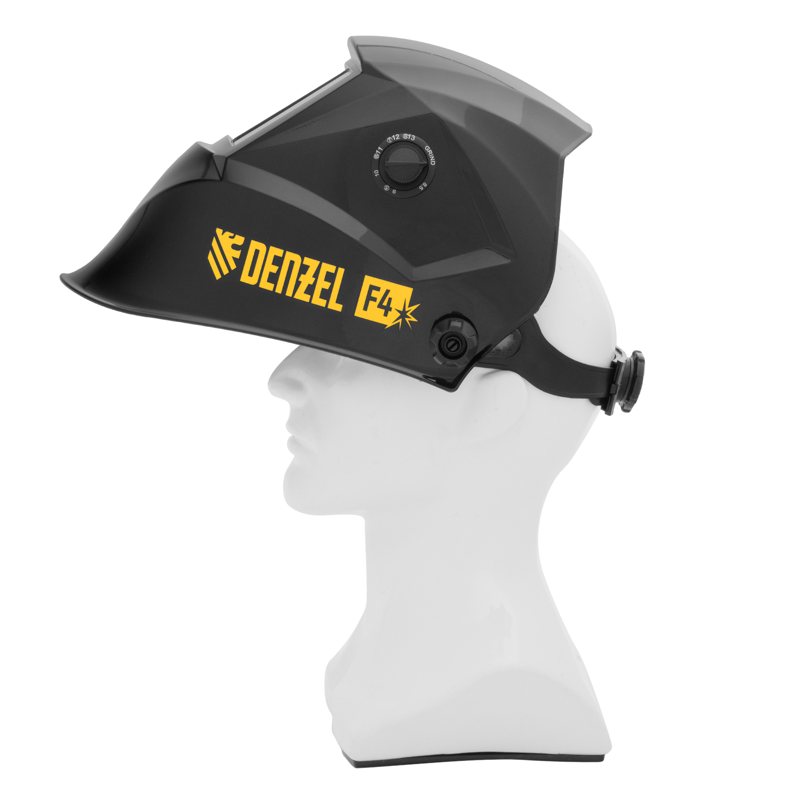 Щиток защитный лицевой (маска сварщика) F4, см. окно 90х35, DIN4/9-13// Denzel