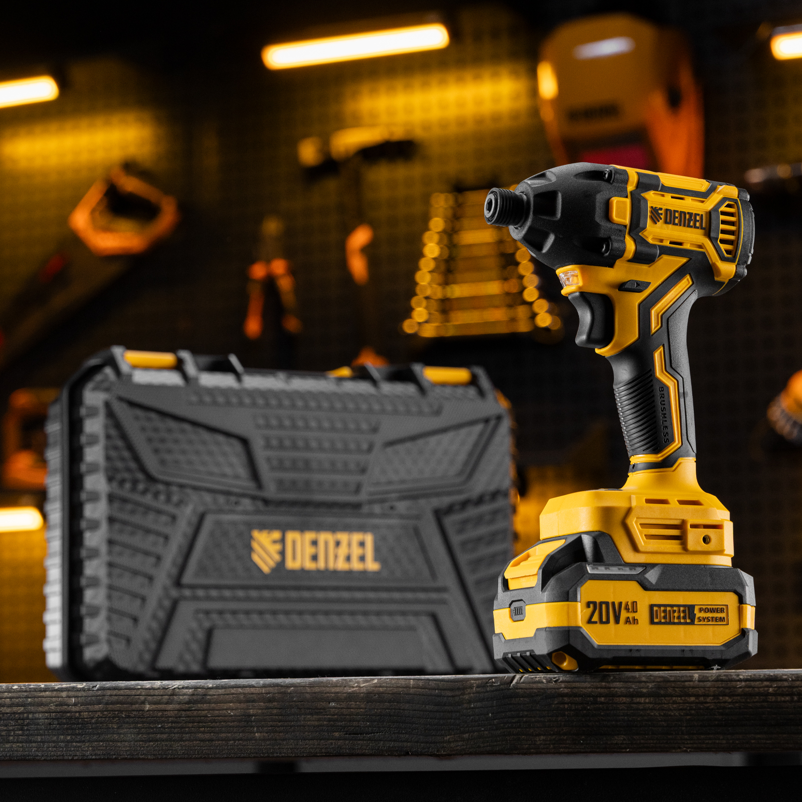 Винтоверт ударный аккумуляторный бесщет. CIDH-BL-20-270, Li-Ion, 20 В// Denzel