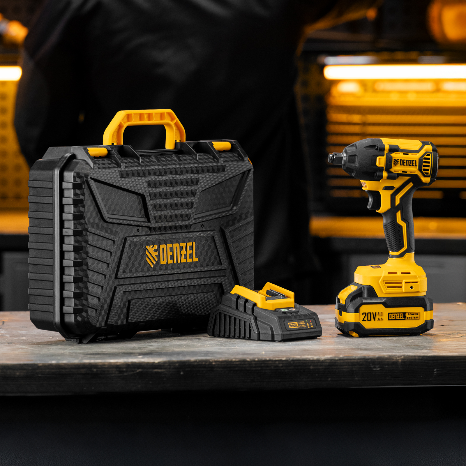 Гайковерт ударный аккумуляторный бесщет. CIWH-BL-20-350, Li-Ion, 20 В// Denzel