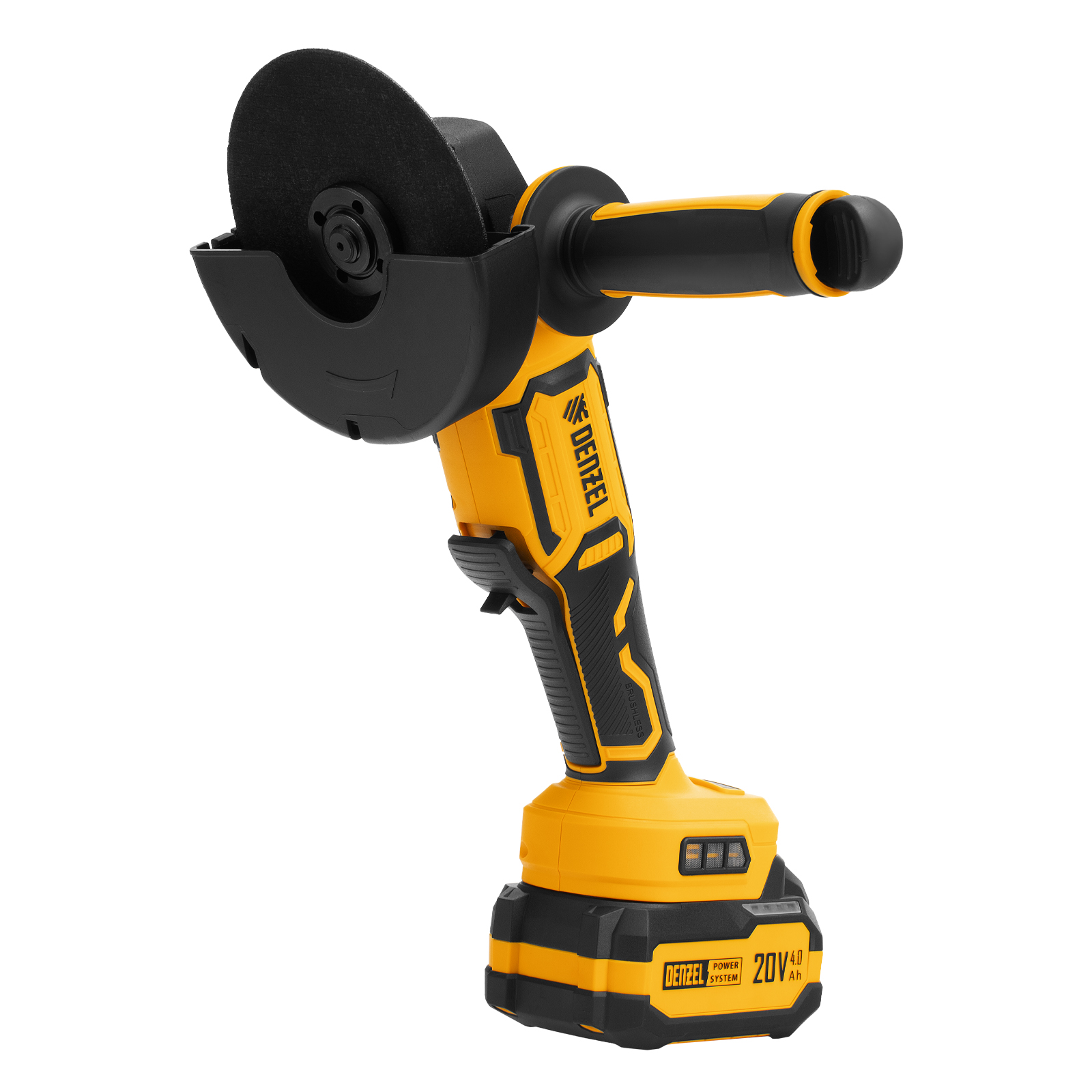 Машина шлифовальная угловая аккумуляторная бесщет. AGH-BL-20-125, Li-Ion, 20 В// Denzel