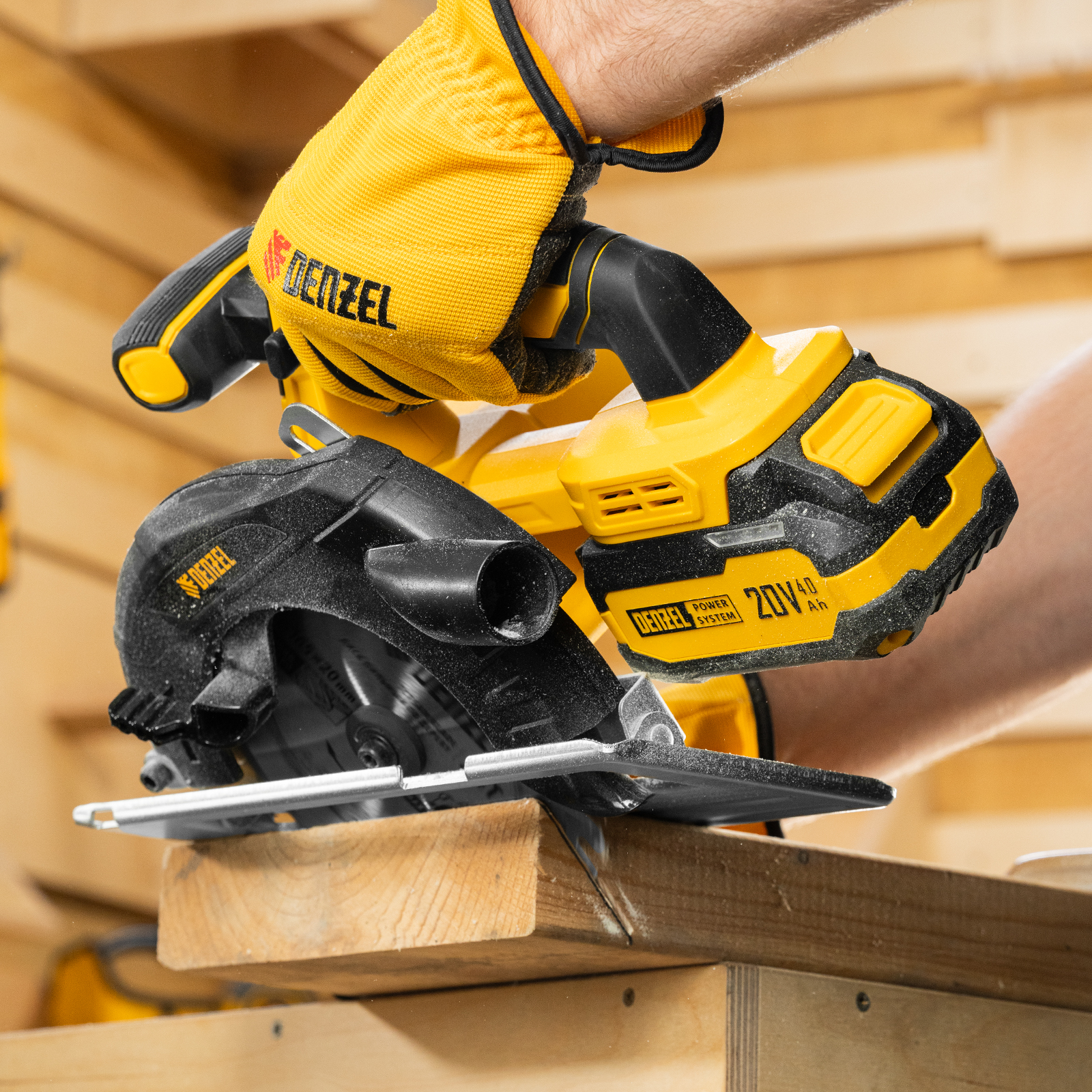 Пила циркулярная аккумуляторная CCSH-20-165, 165 мм, Li-Ion, 20 В// Denzel