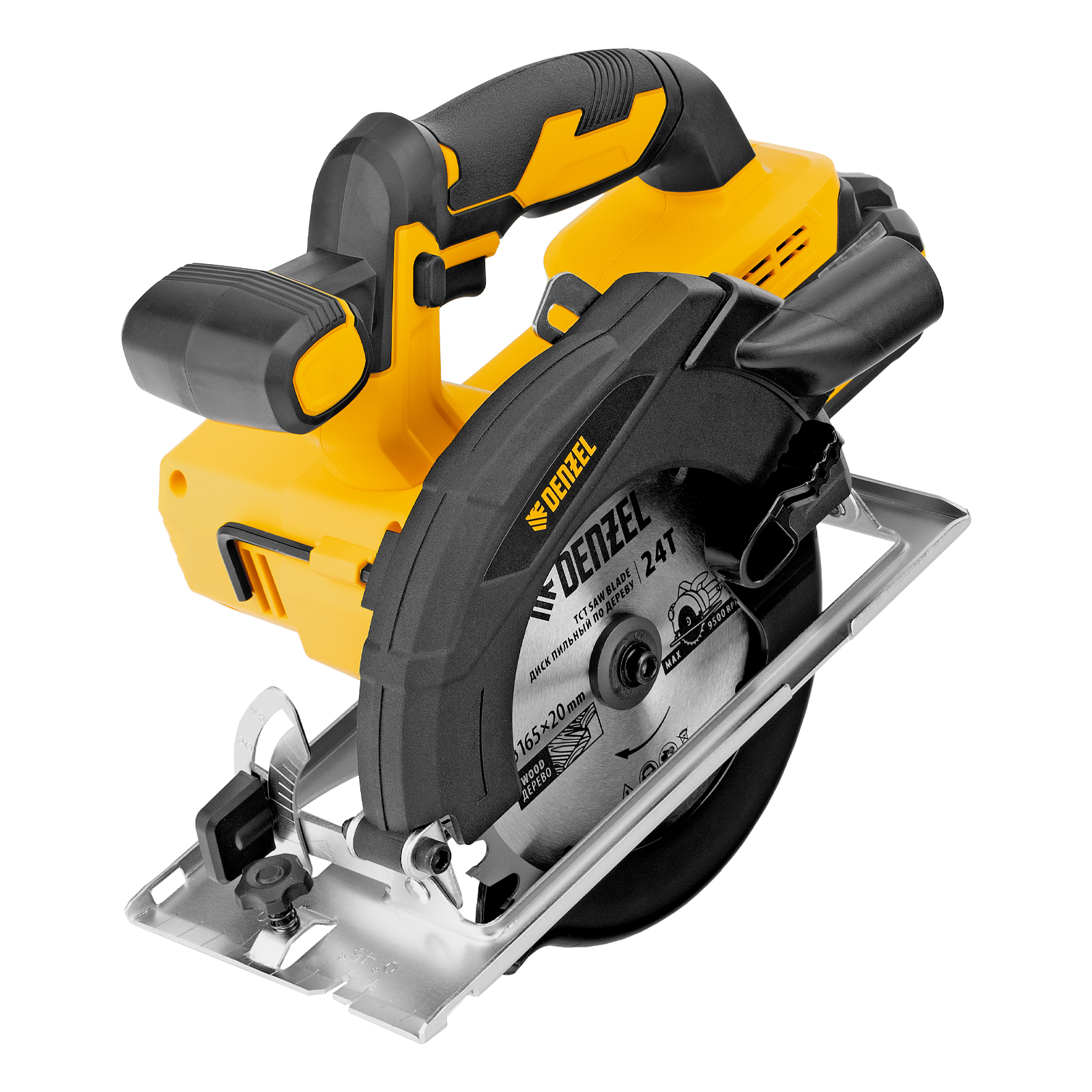Пила циркулярная аккумуляторная CCSH-20-165, 165 мм, Li-Ion, 20 В// Denzel