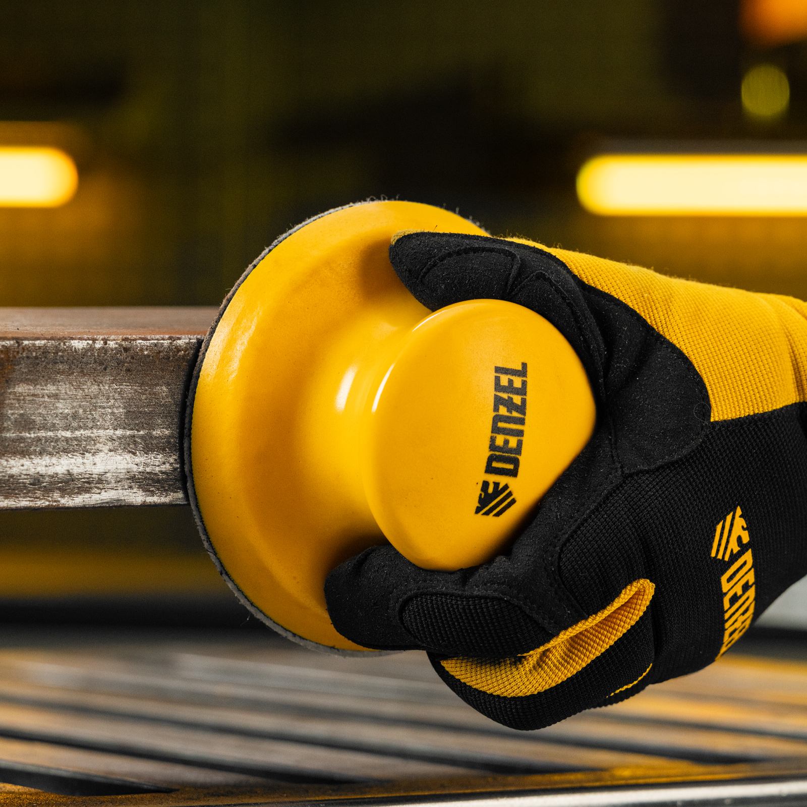 Брусок для шлифования, круглый, 125 мм, с "липучкой"// Denzel