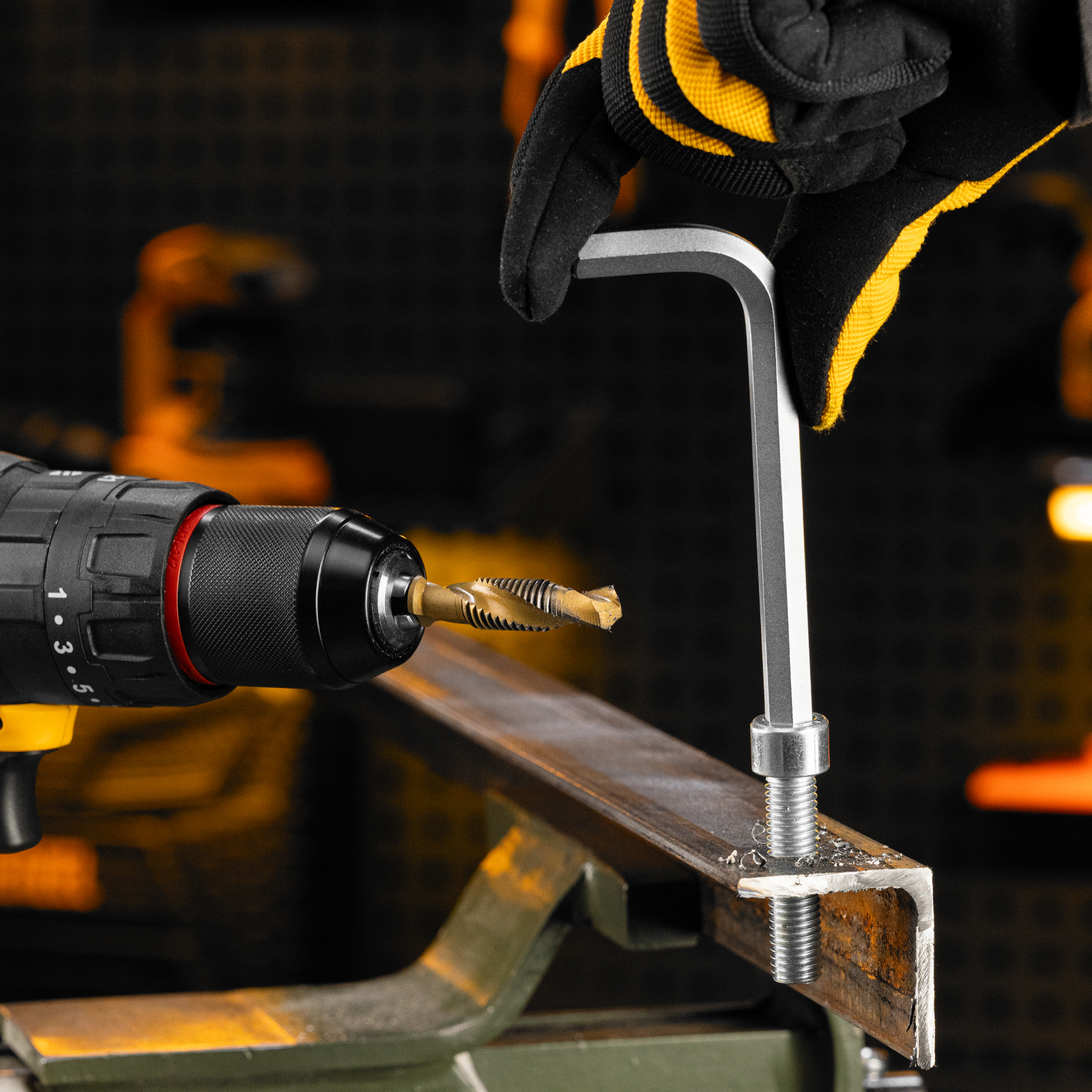 Набор сверл-метчиков, М4-М12, Р6М5 // Denzel