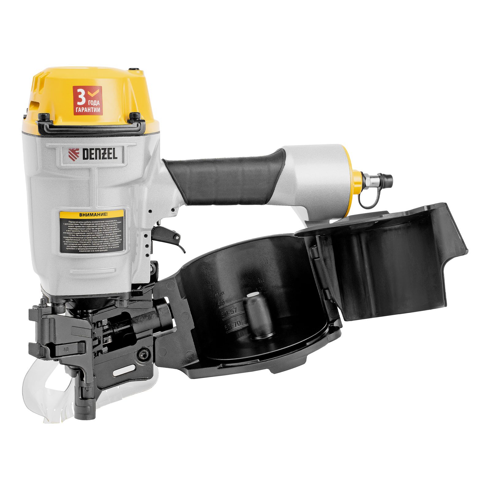 Нейлер пневматический CN70 для гвоздей CNW от 45 до 70 мм// Denzel