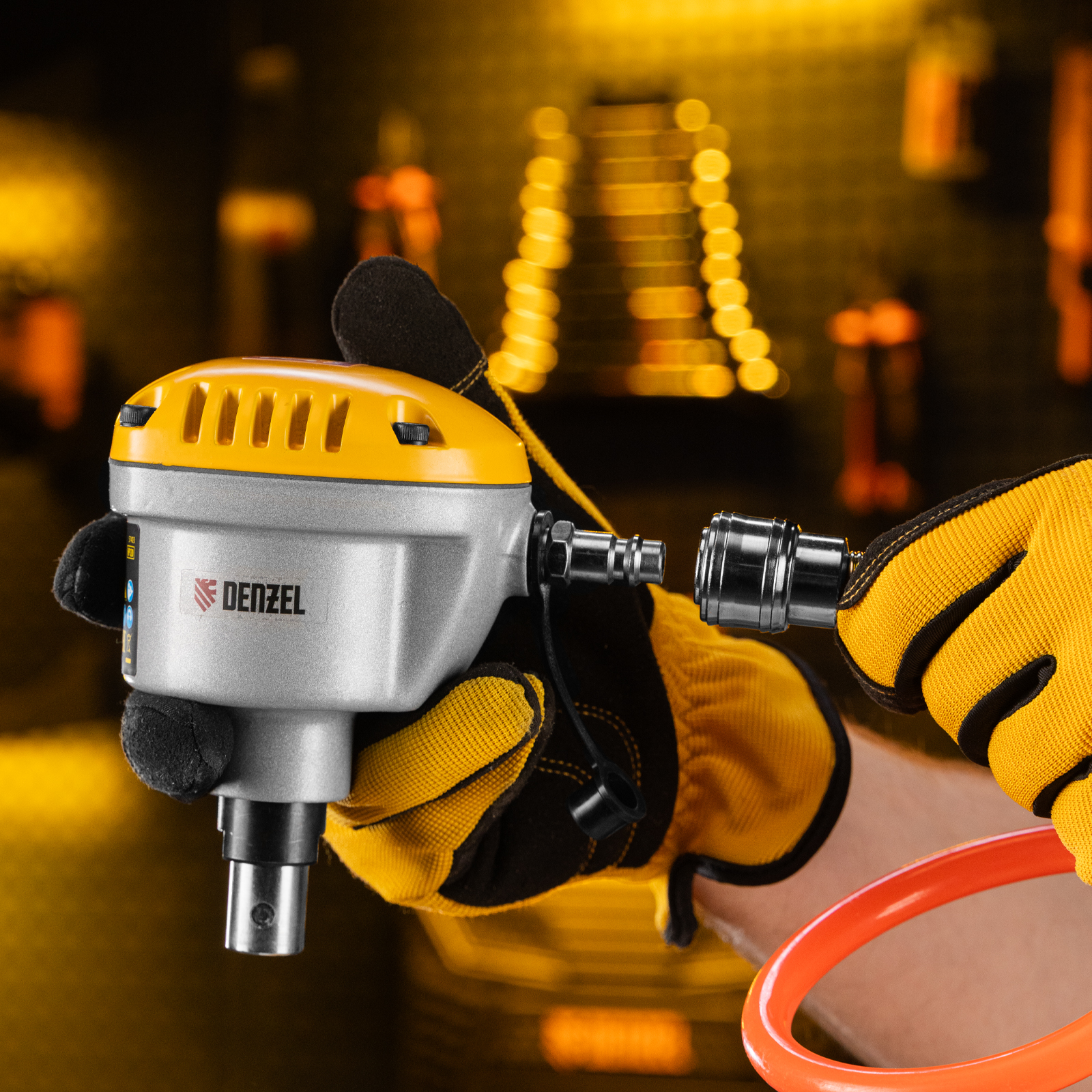 Пневматический молоток HP120 для одиночных гвоздей до 120 мм// Denzel