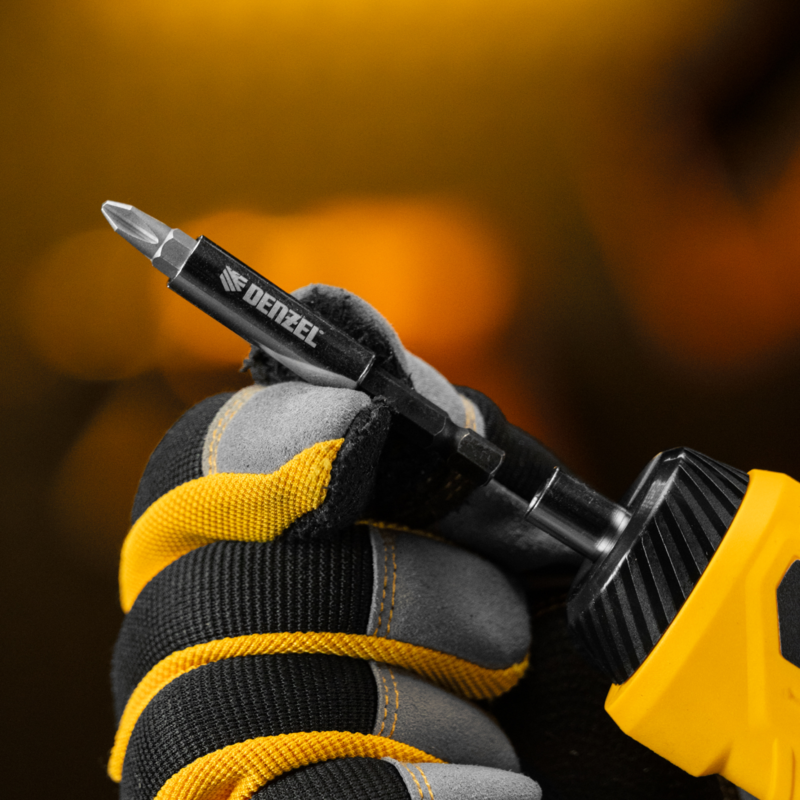 Набор бит с магнитным держателем, S2, 8 шт Denzel