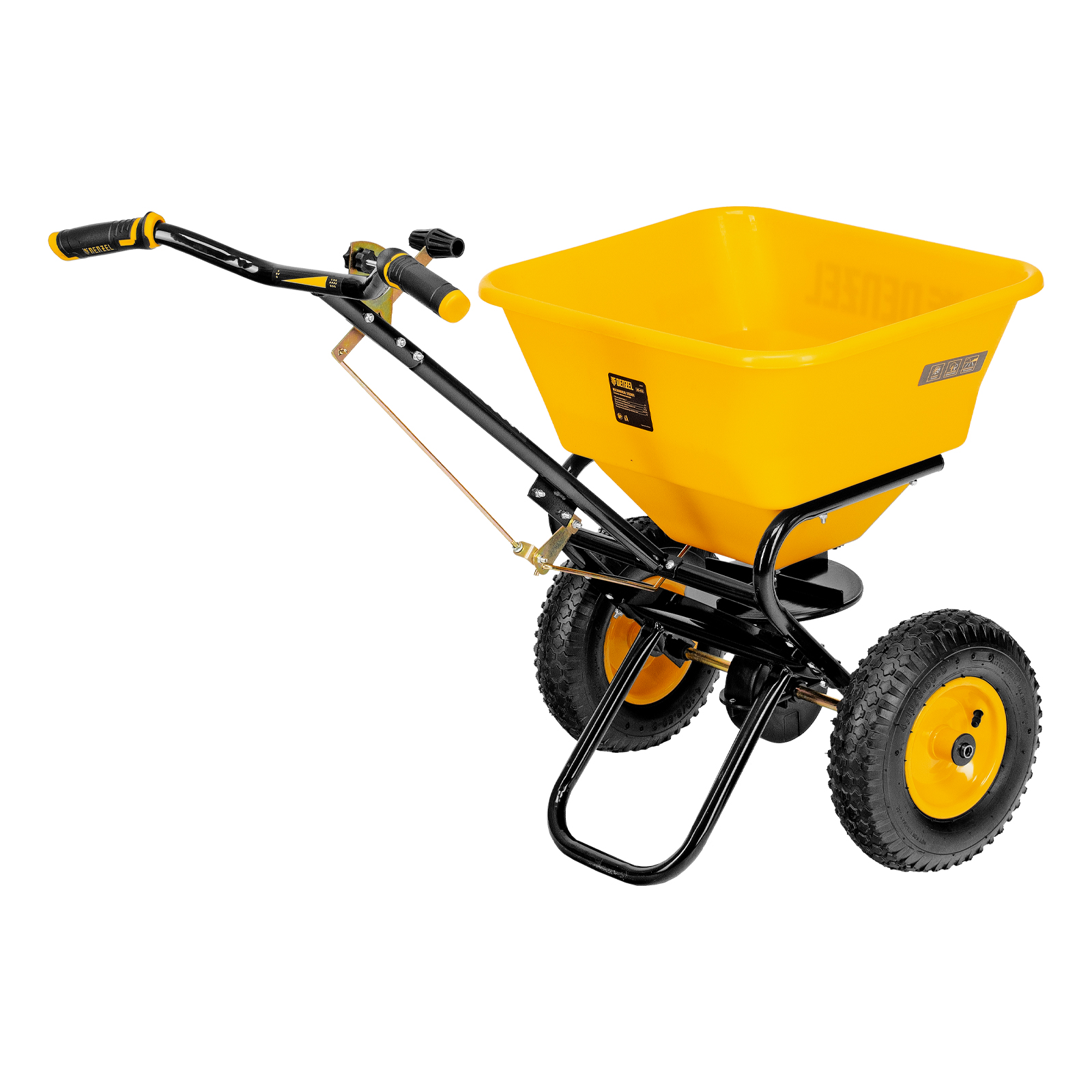 Механическая сеялка на колесах, 45 л Denzel